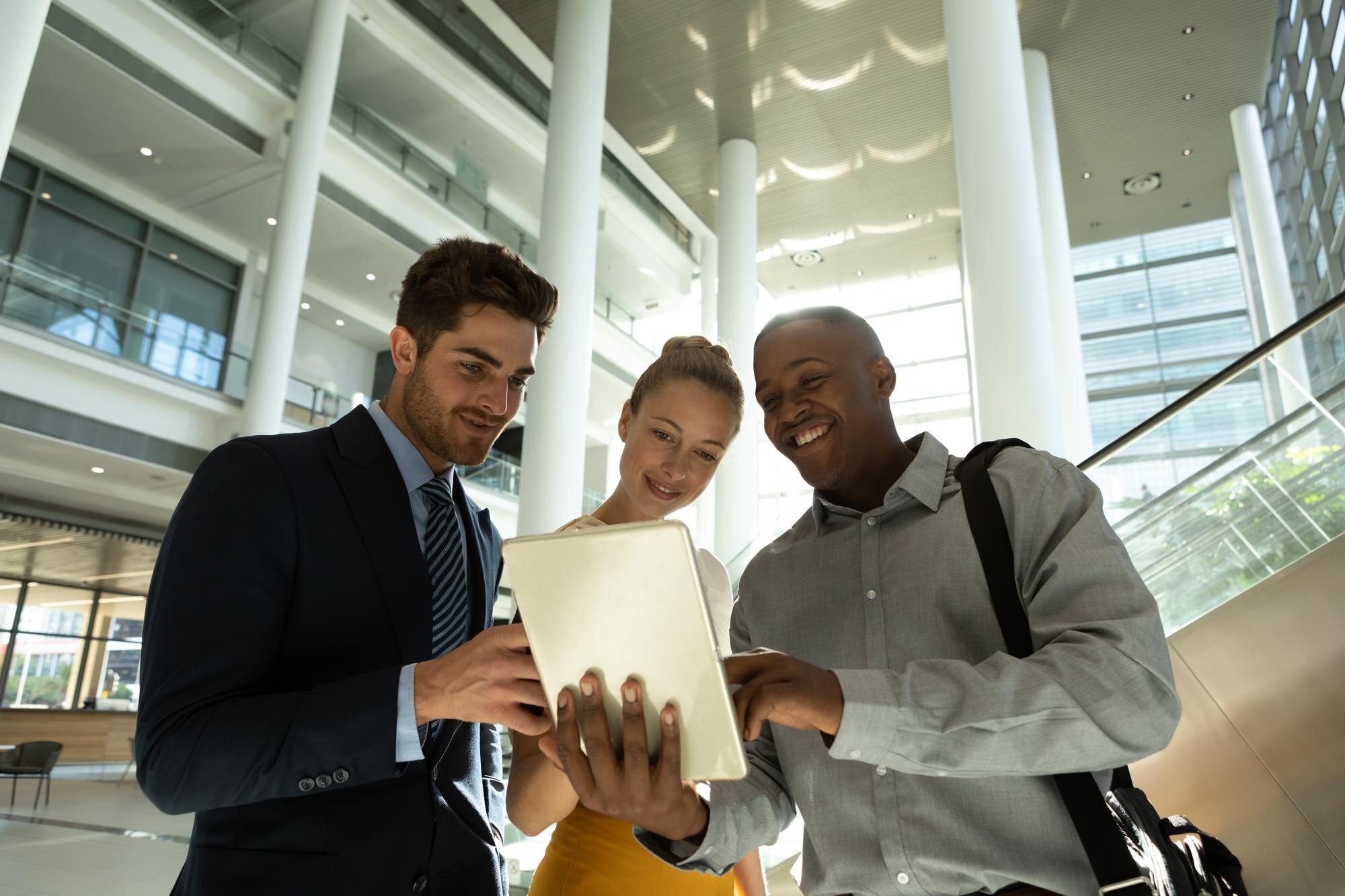Diverse Young Business People With Tablet Talking D122D667Fa4A288C980A