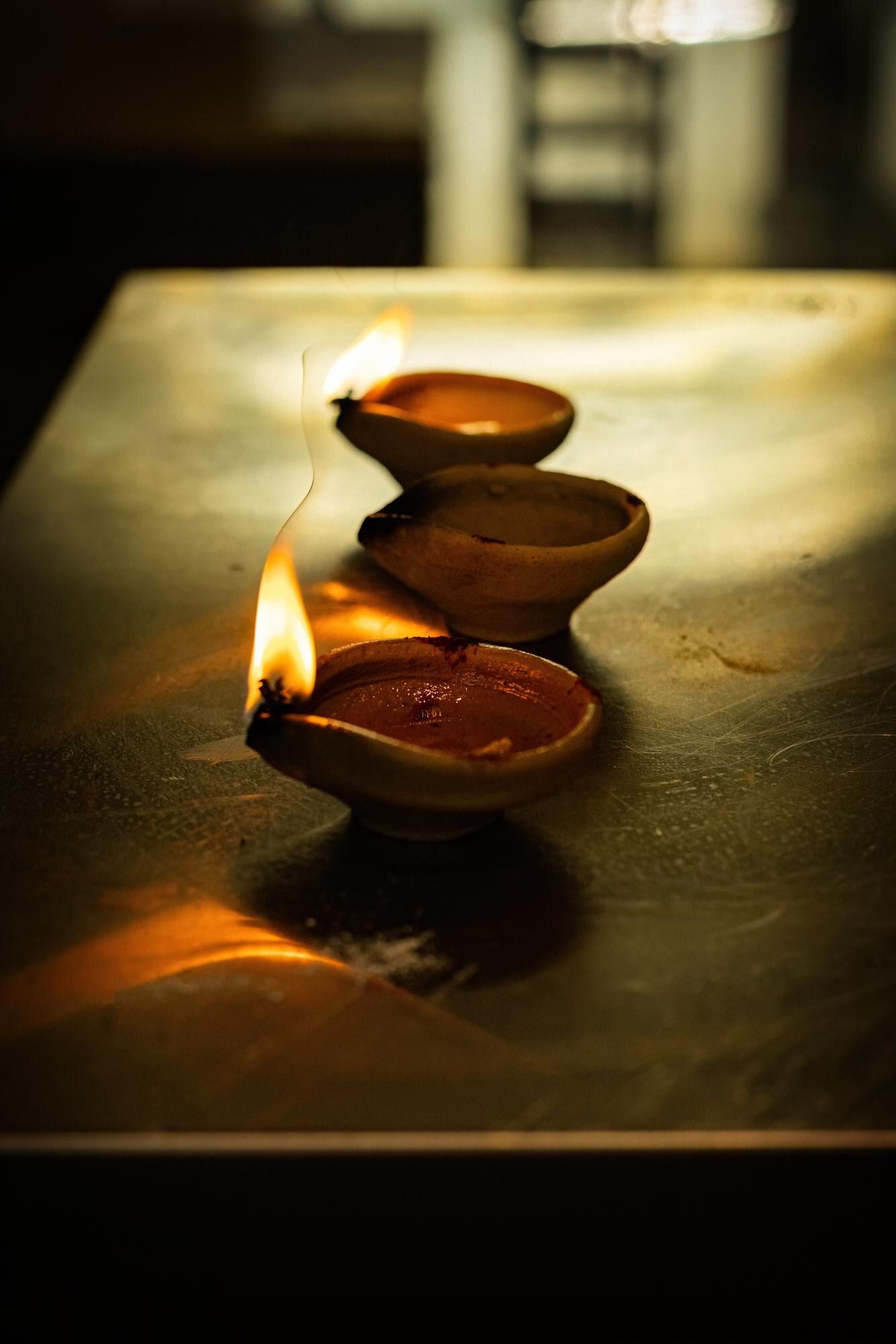 diwali burning lamps close up in the temple 2d1f1ece7353c7c7f5f0