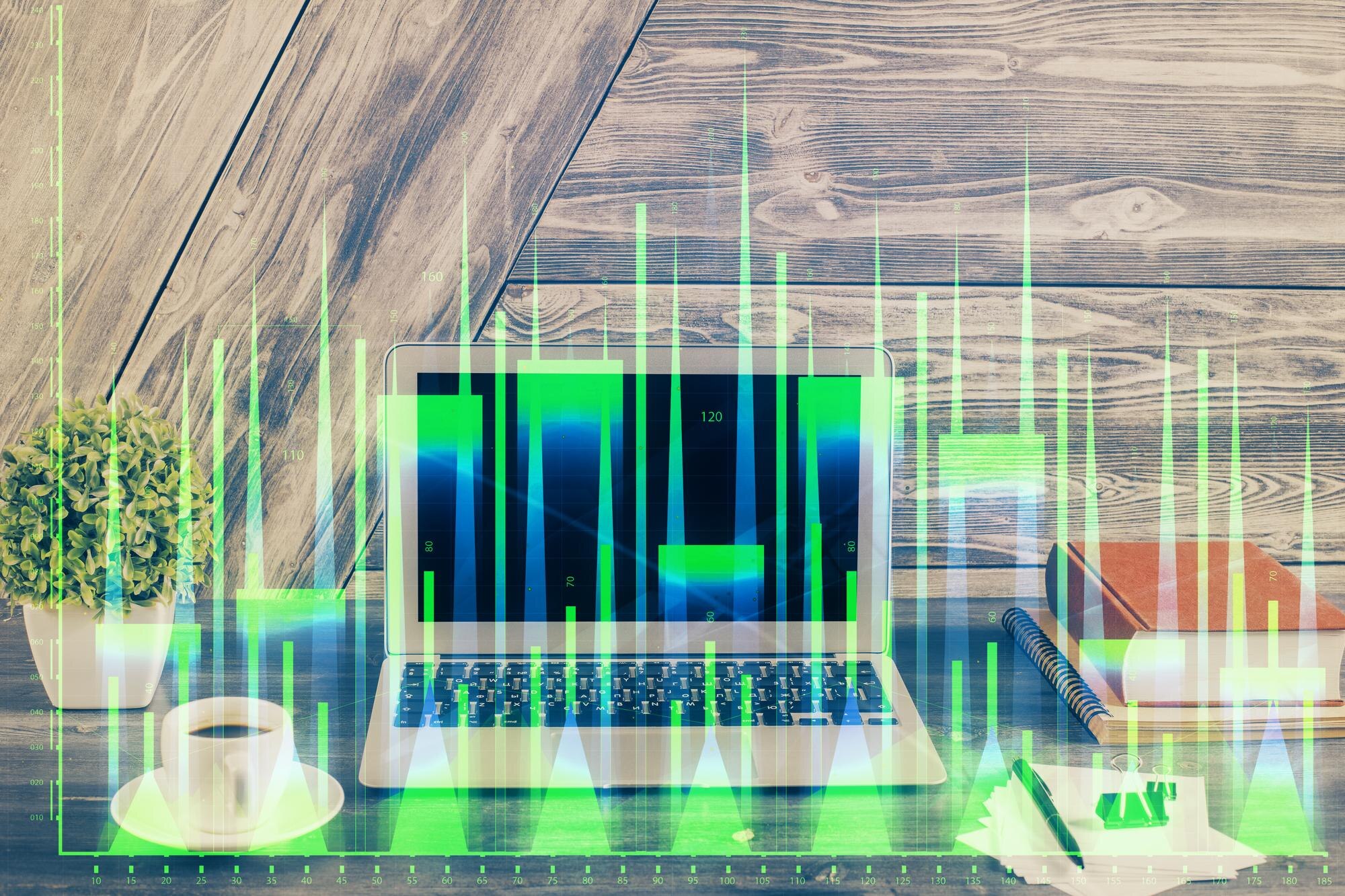 double exposure of forex graph and work space with 5f34d12e981adaa80900