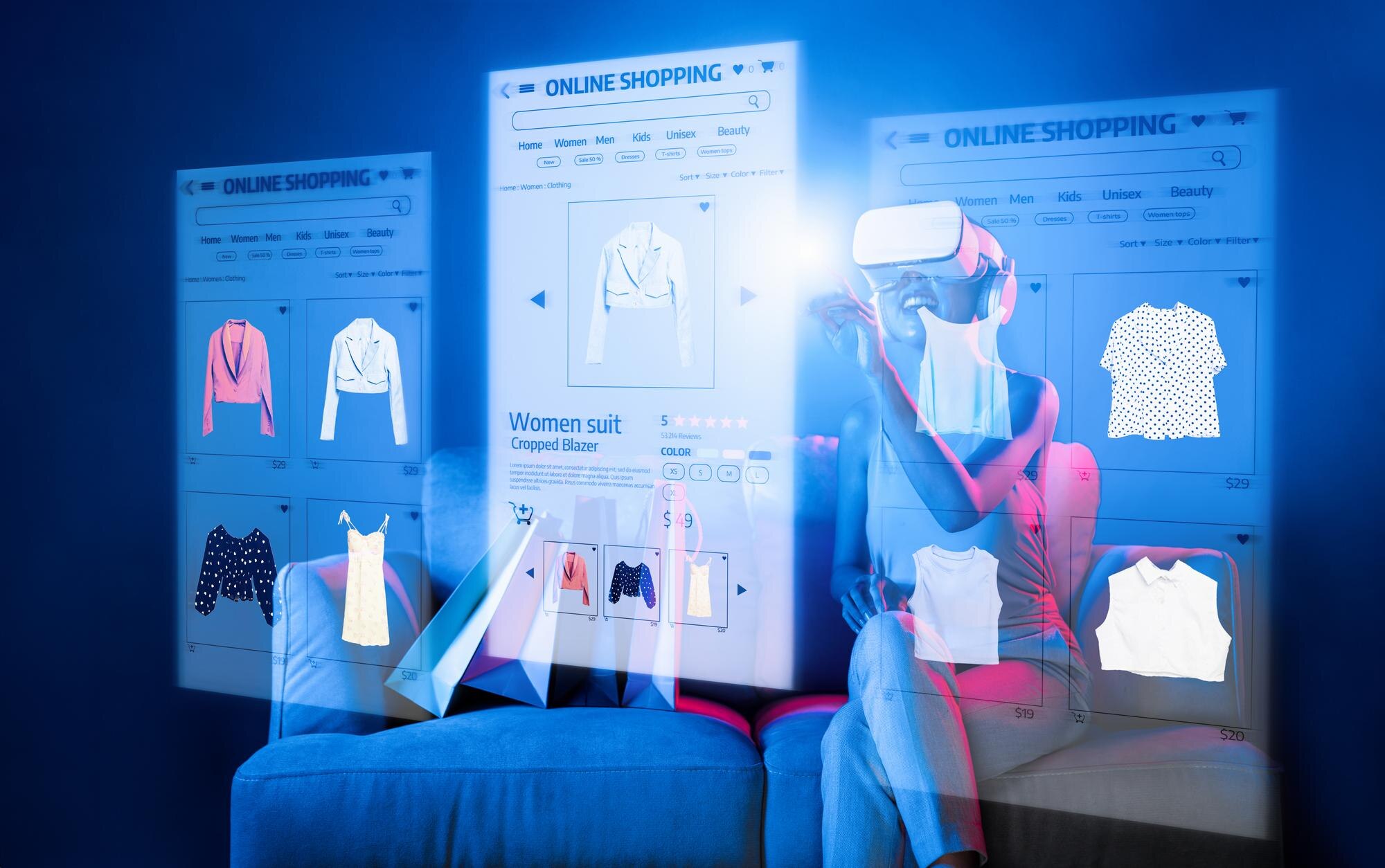 elegant female in metaverse enjoy shop product fro 6987f1d075004e06d2c2