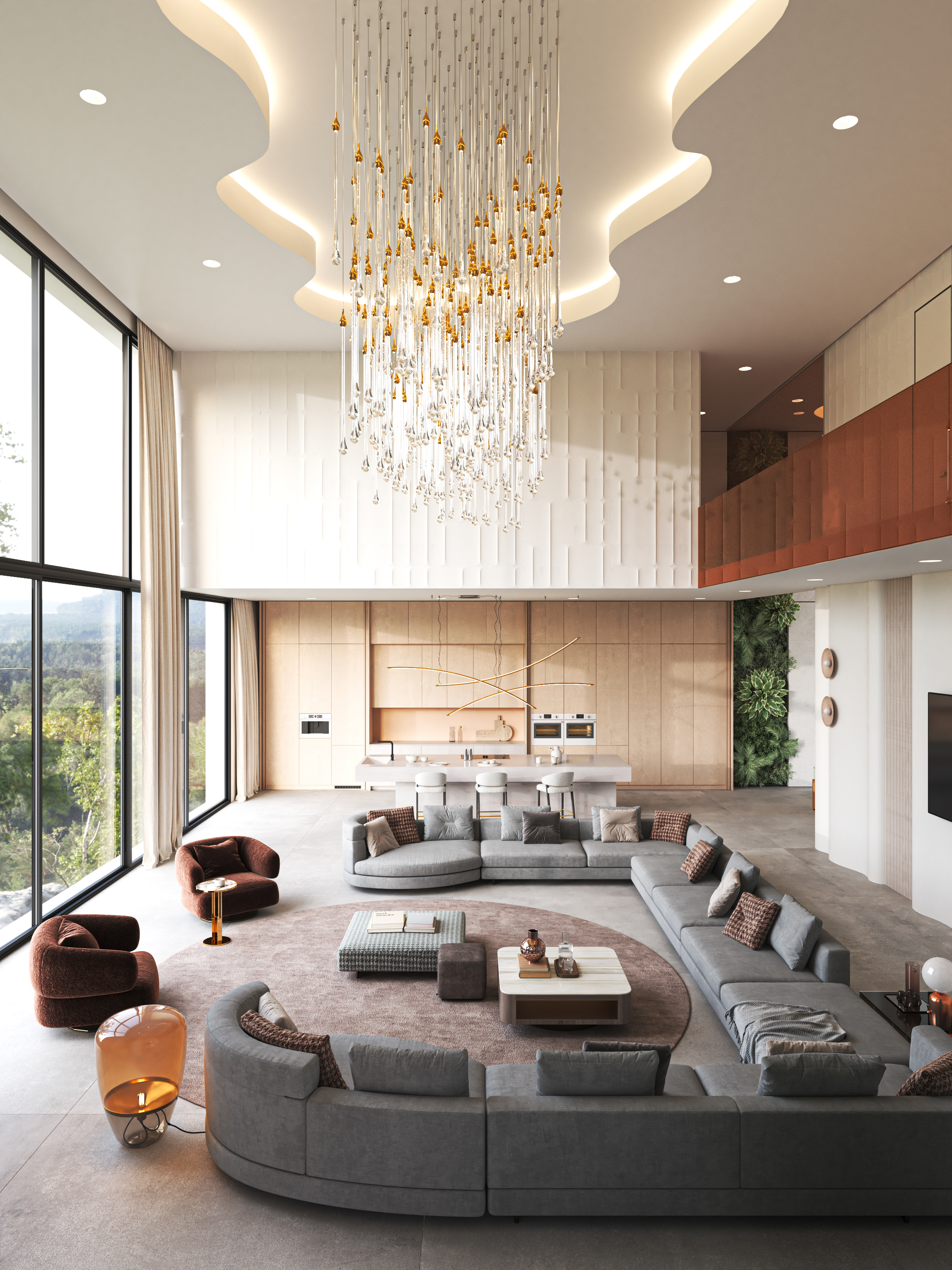 elegant modern luxurious living room featuring an 4a02e323c345935acdc4