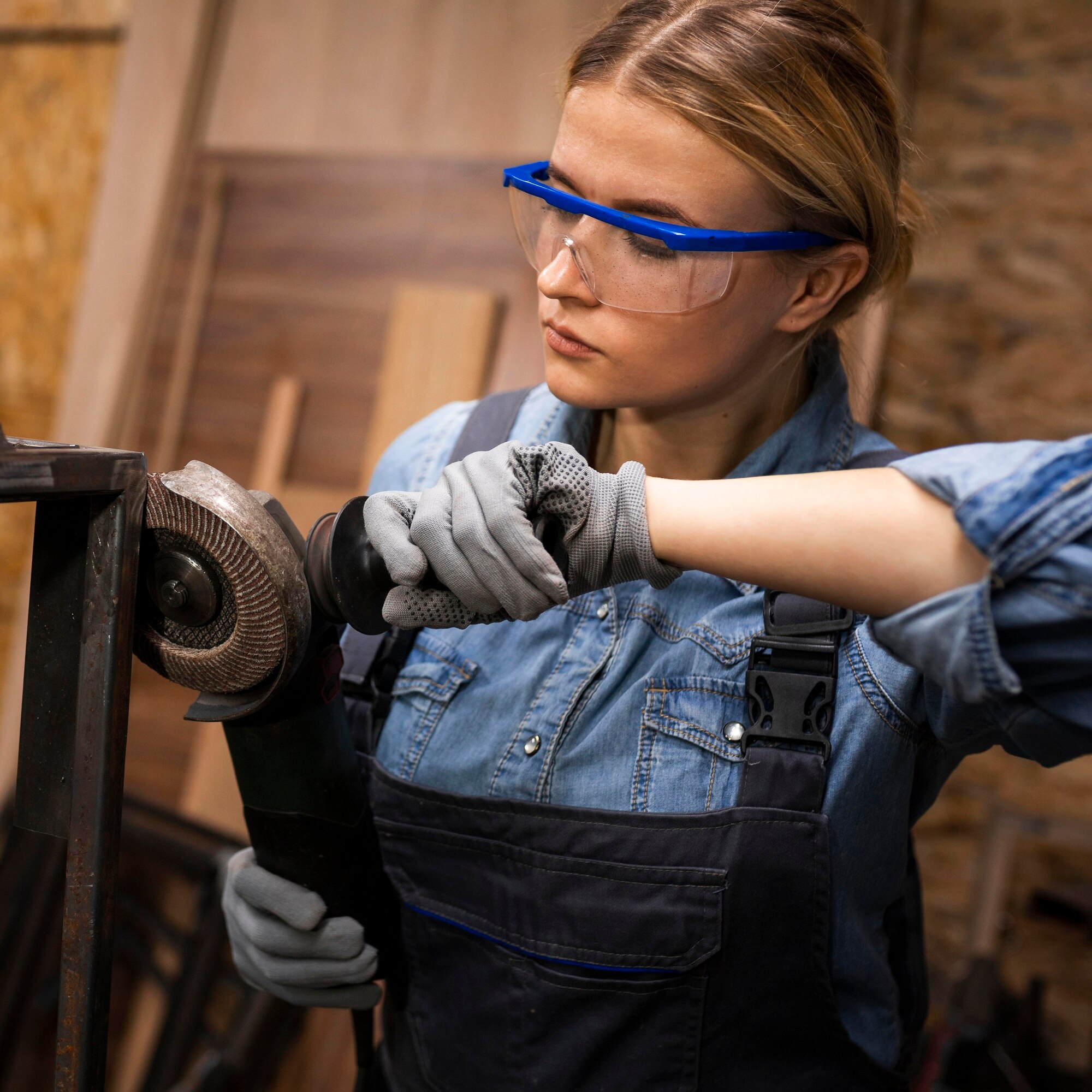 How Custom Plastic Fabrication Lifts Project Outcomes Across Australian Industries 1 female welder using grinder b6c31781528baa16bb12