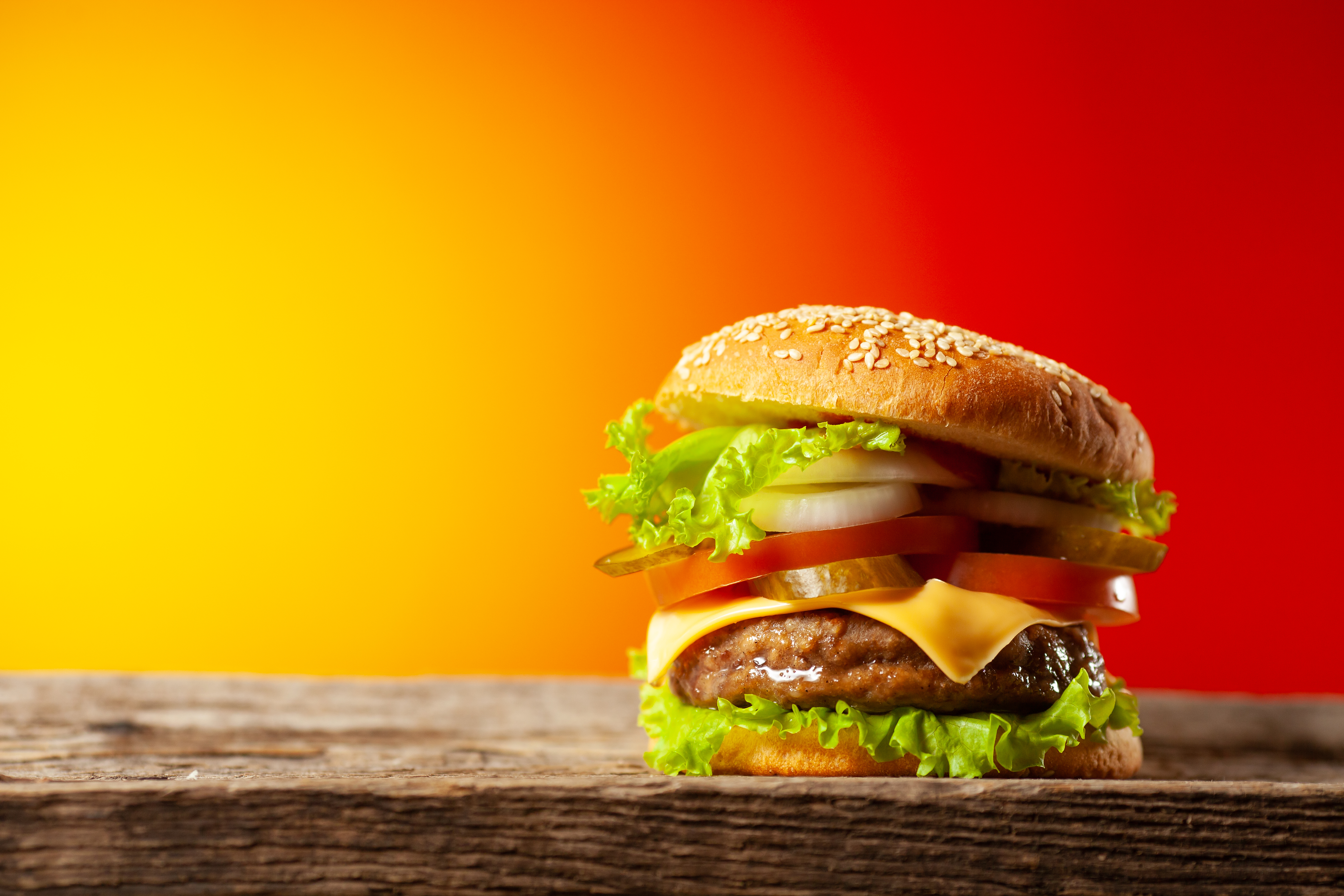 fresh tasty meat free burger on wooden table over af6d97ba9b47bec833fe