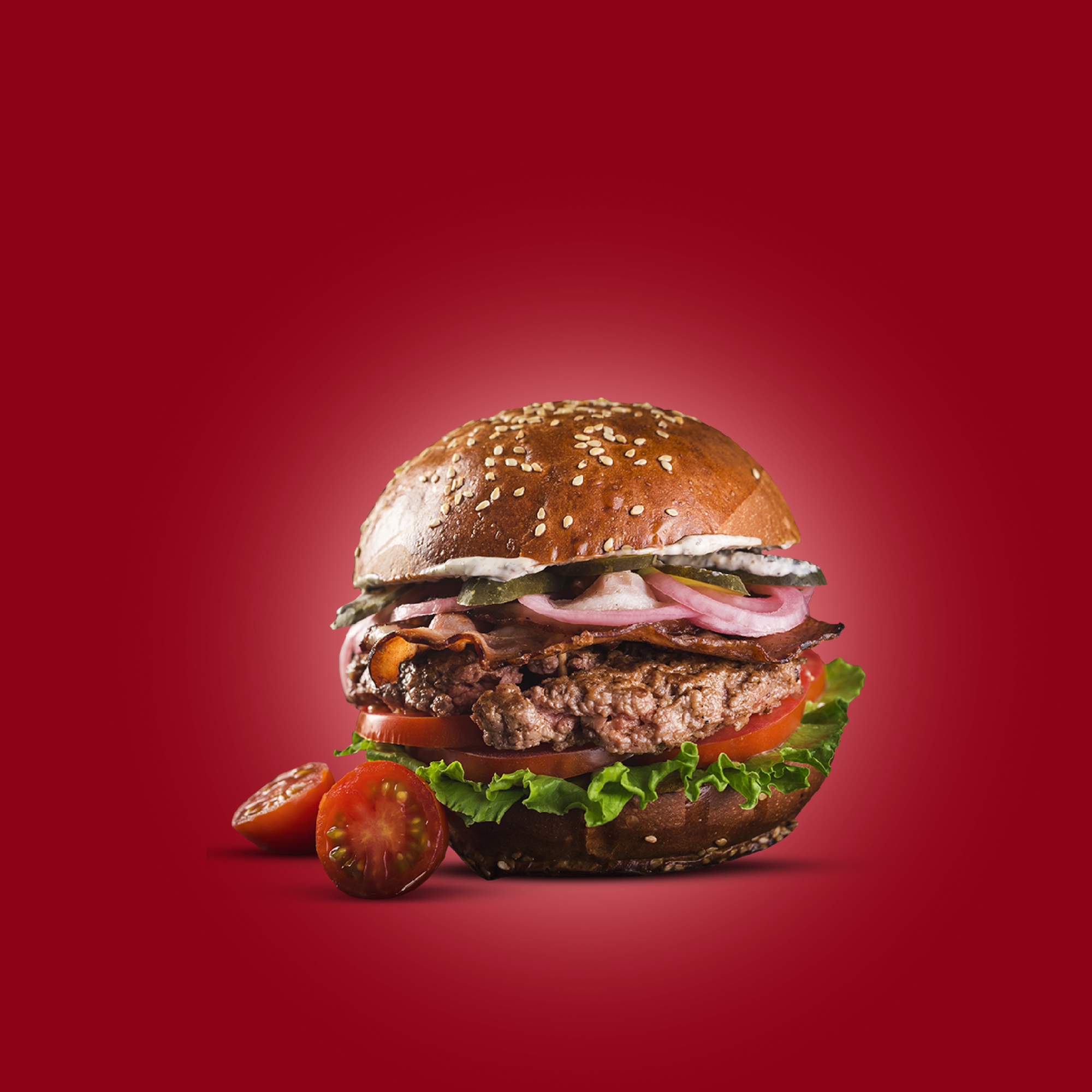 freshly made burger with melted cheese onions to 640d0d0e4fcef524826d