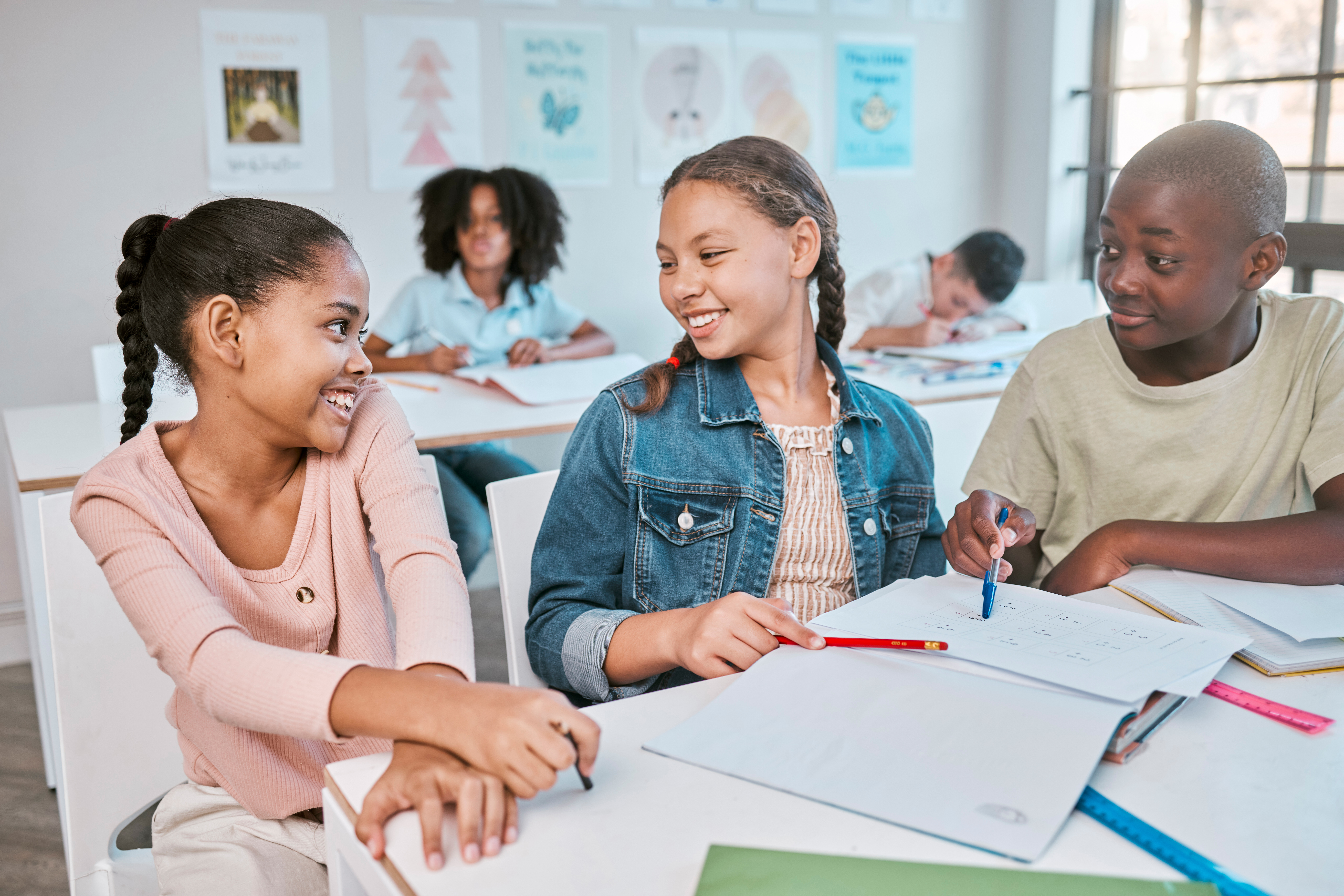 Friends Education And Children Talking In Classro 420184e168f0ff1f2be7