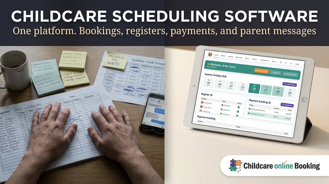 Childcare scheduling software for summer: one system to keep bookings, registers and payments in sync 2 Childcare software gemini generated 1ae93103dcf960ce2e75
