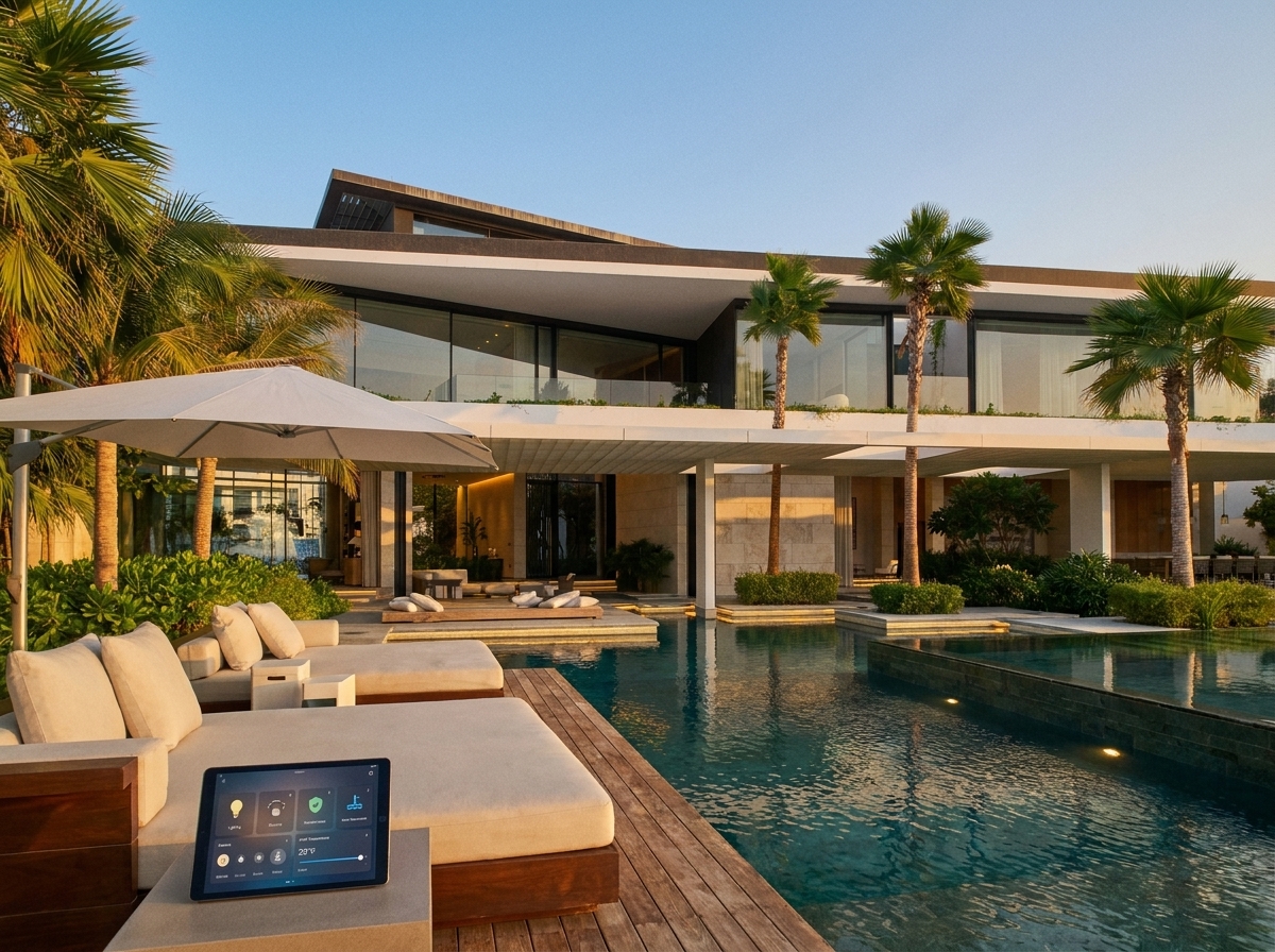 luxury smart home automation in dubai villa lighting control