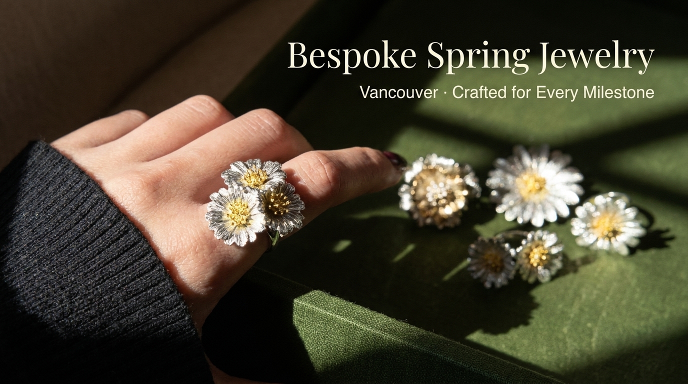 Bespoke fine jewelry rings and necklaces in Vancouver