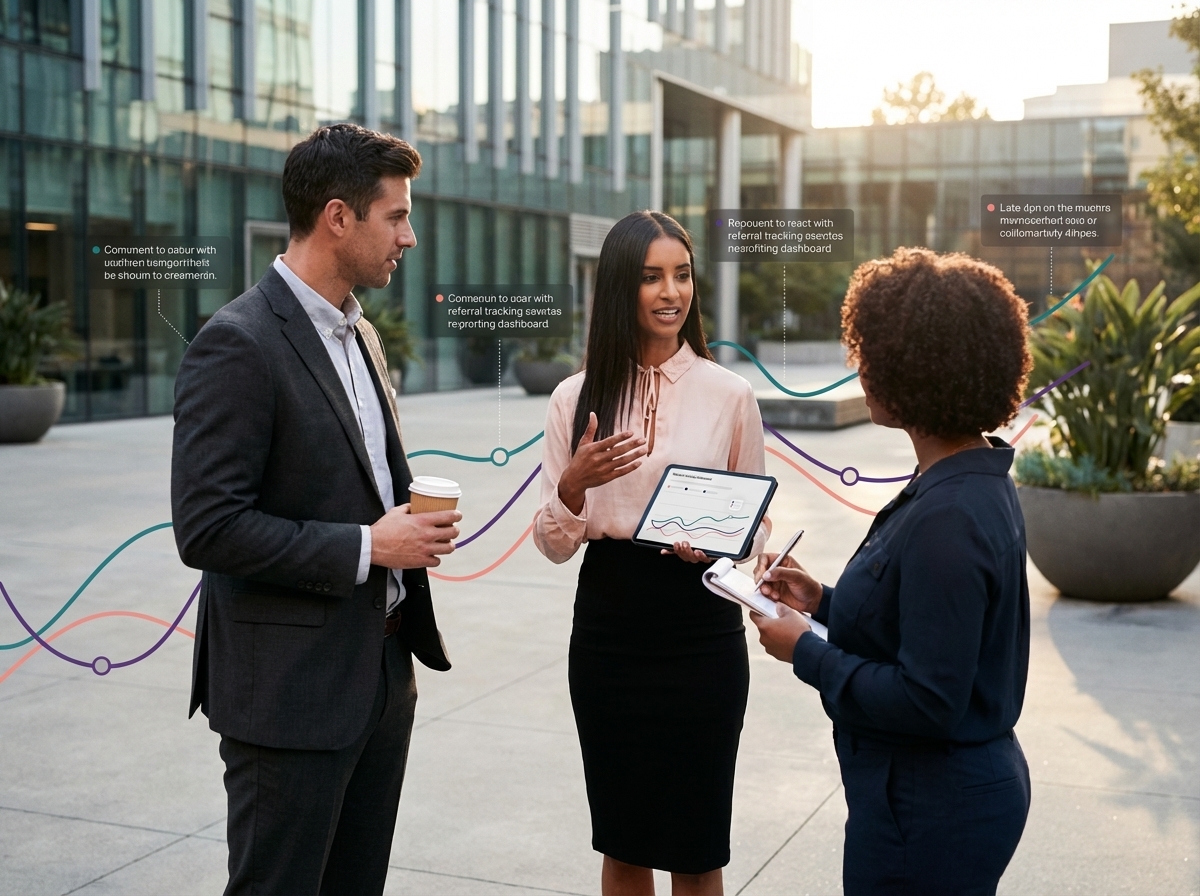 Professionals talking about Introzy