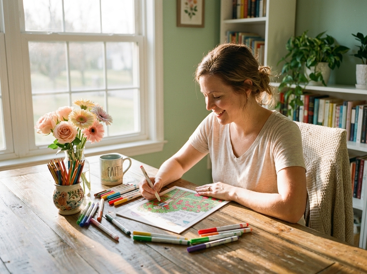 Finding peace through faith-based coloring