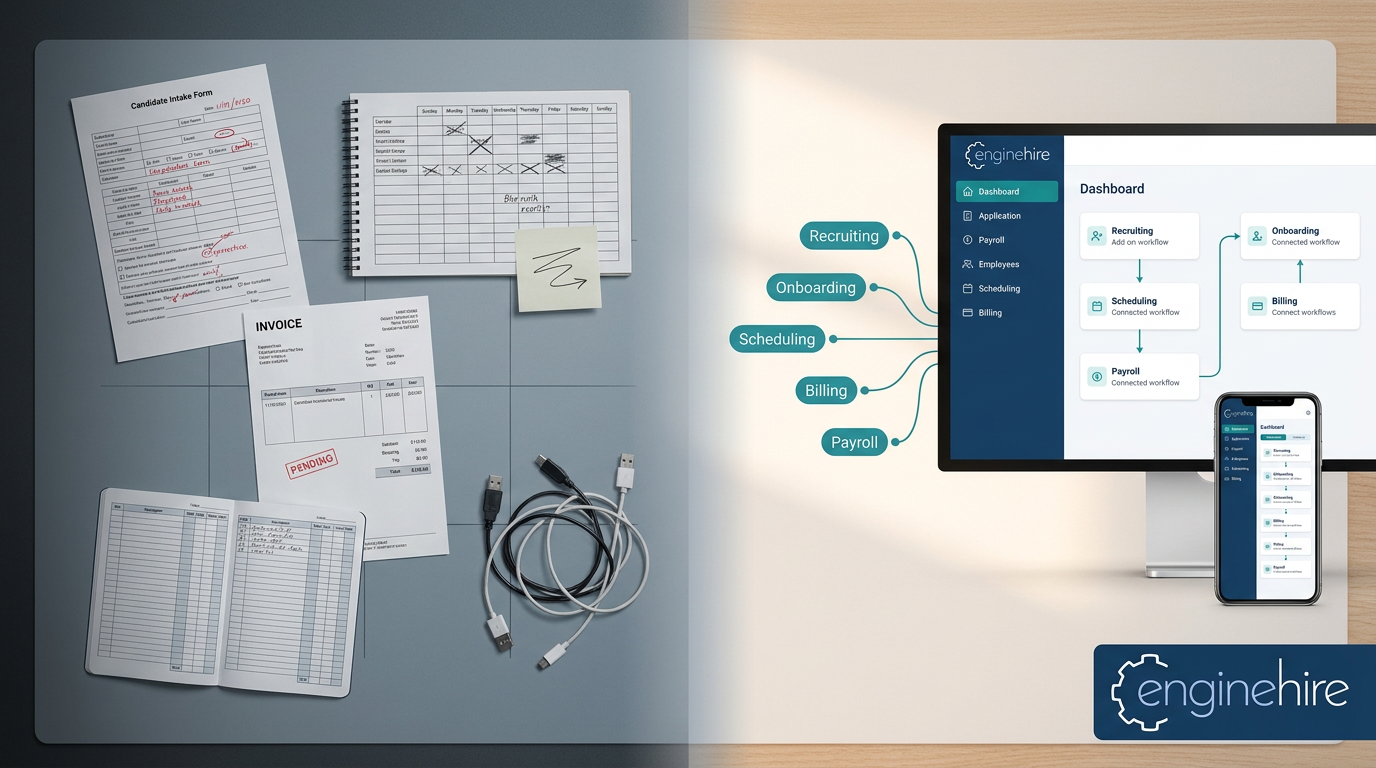 What Really Changes When Recruiting, Onboarding, Scheduling, Billing, and Payroll Live in One Customizable Staffing Platform 3 gemini generated 8a3a88c763df3a678d6e EngineHire