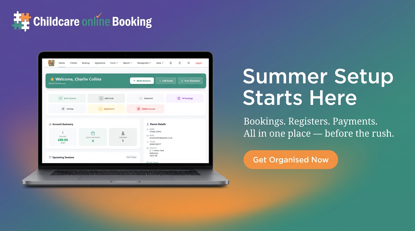 Epic read: Effortless summer setup starts here with Childcare Online Booking 1 Childcare software gemini generated 8e2c9077dc3e1a0e5d37