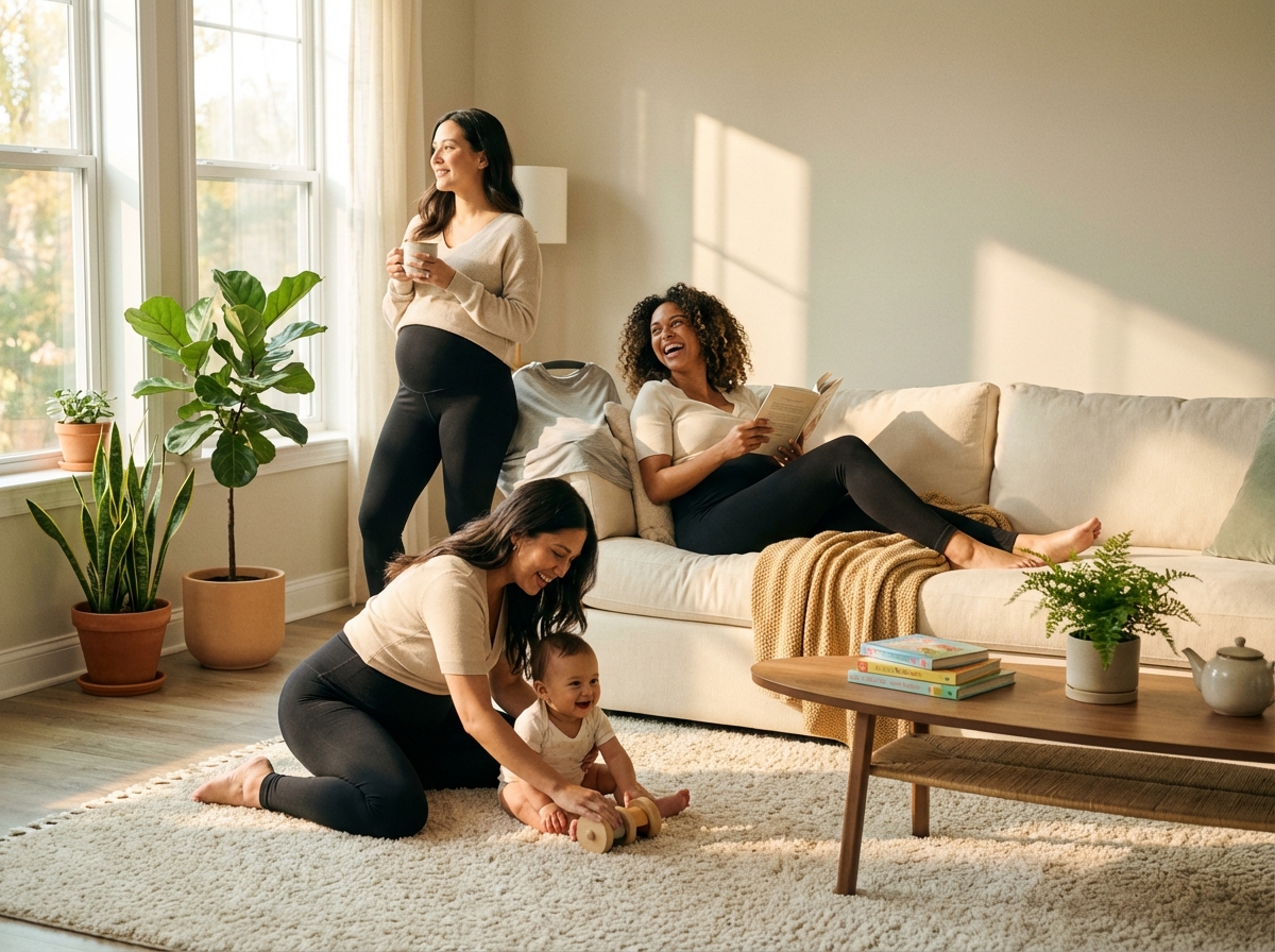 Stylish maternity bag and nursing accessories for modern moms