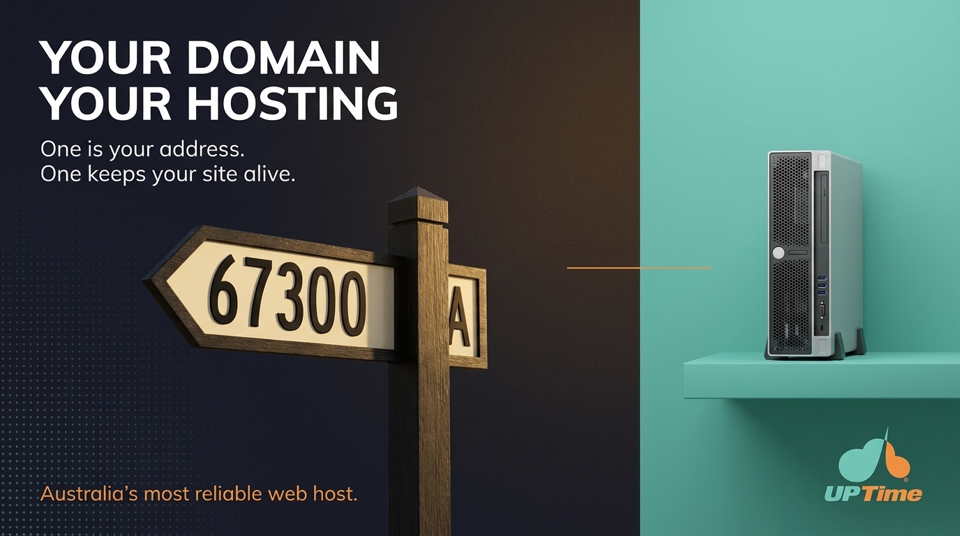 Domain vs web hosting: the Aussie guide to what each one does and what to sort first 2 Gemini generated aaa4d4fcb11c8cc34210