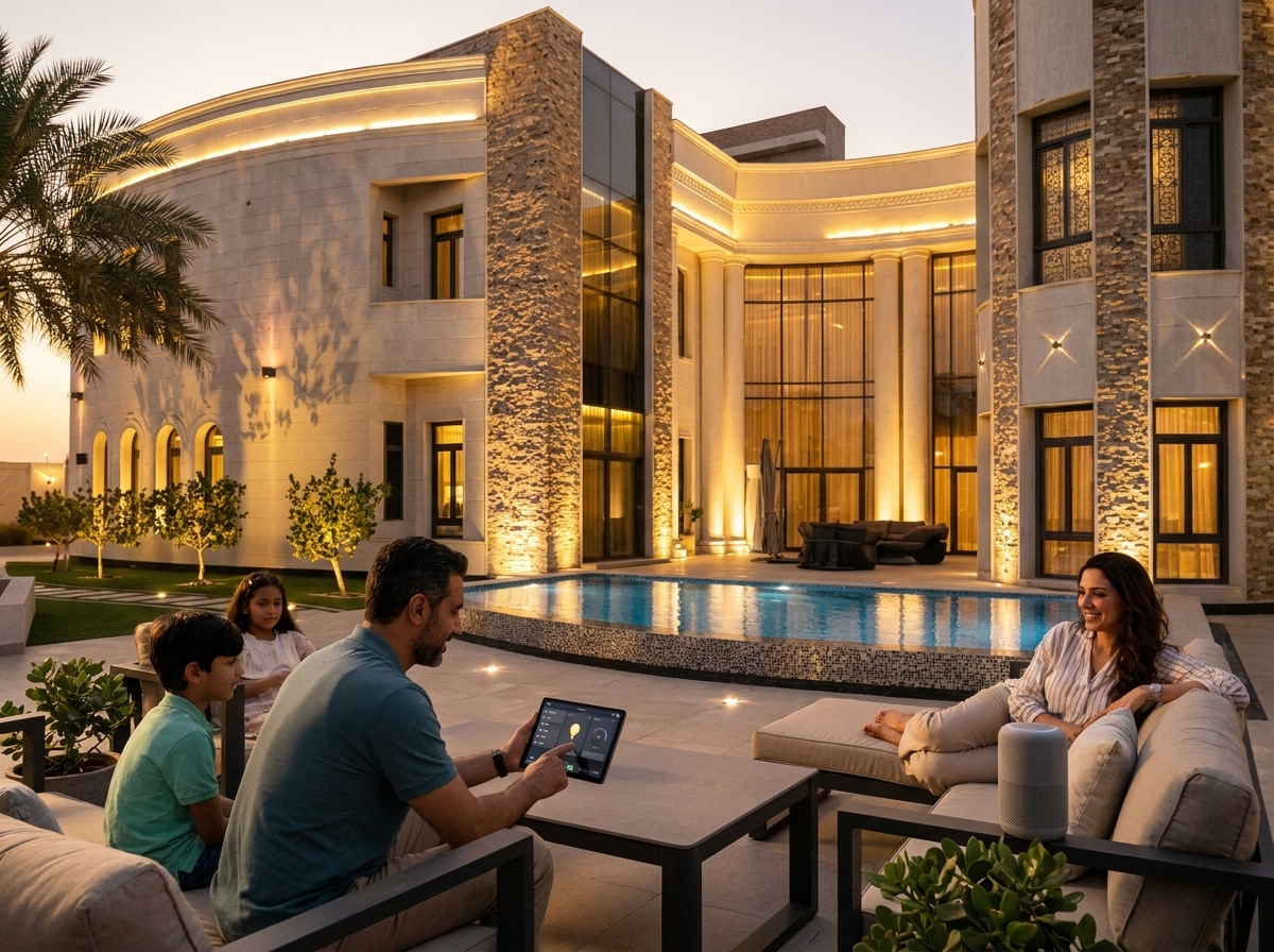 luxury smart home automation in dubai villa lighting control