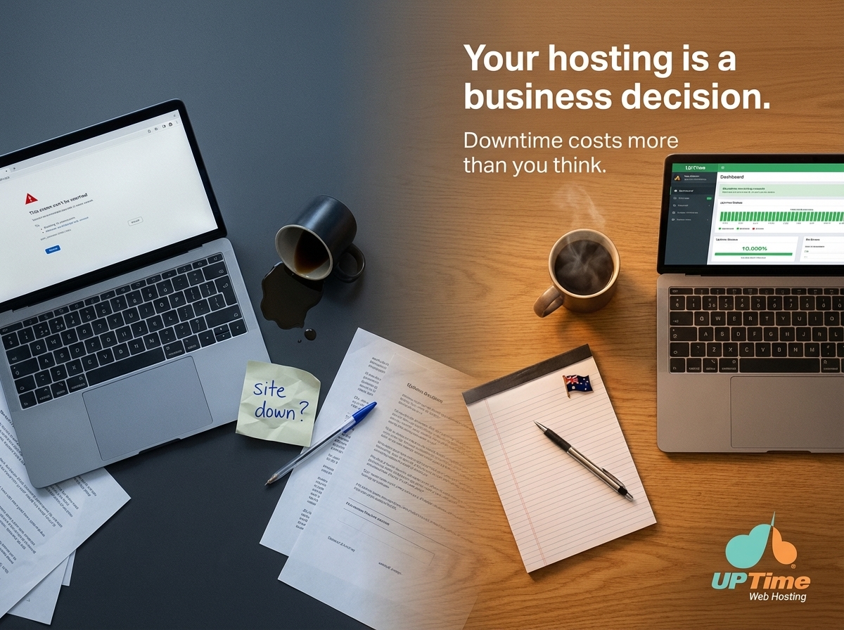 Hosting Reliability Is a Business Risk: Why Australian Businesses Can’t Treat It as ‘Just IT’ 1 Gemini generated d61adc93653bc3c1ce81