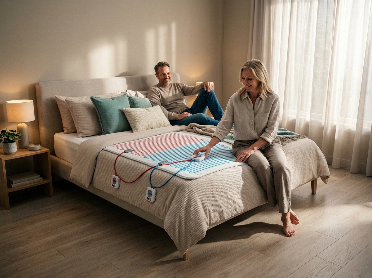 Dual-zone mattress pad