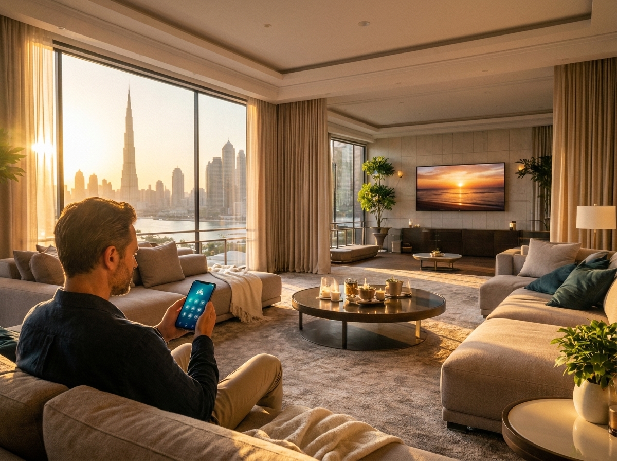 luxury smart home automation in dubai villa lighting control