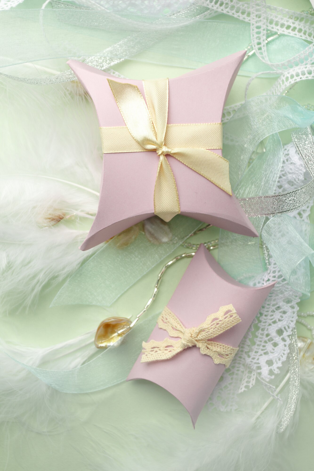 1 year old birthday decorative present with gold bow