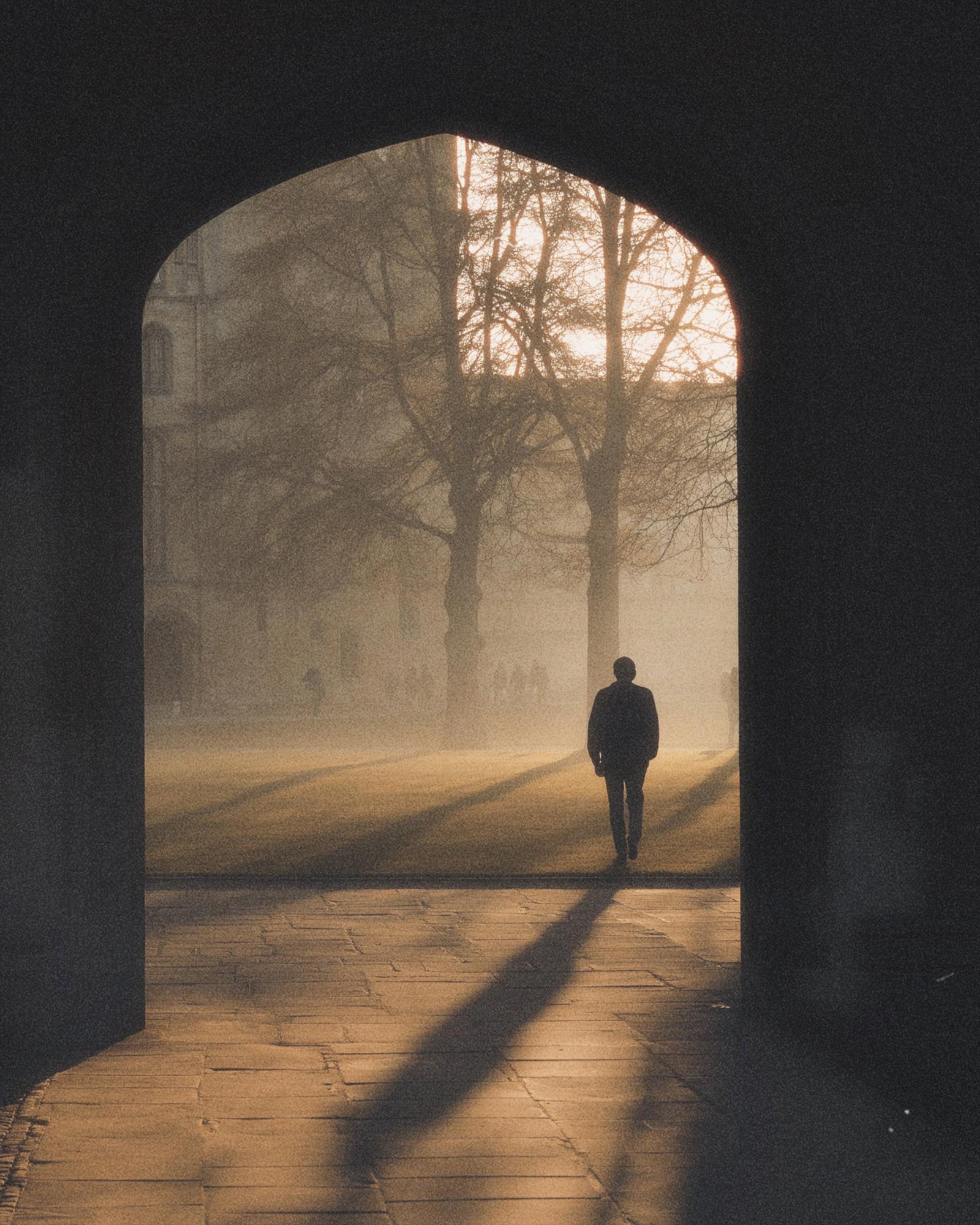 golden hour architectural courtyard scene with dra d1b58c6da205a7ae5c46