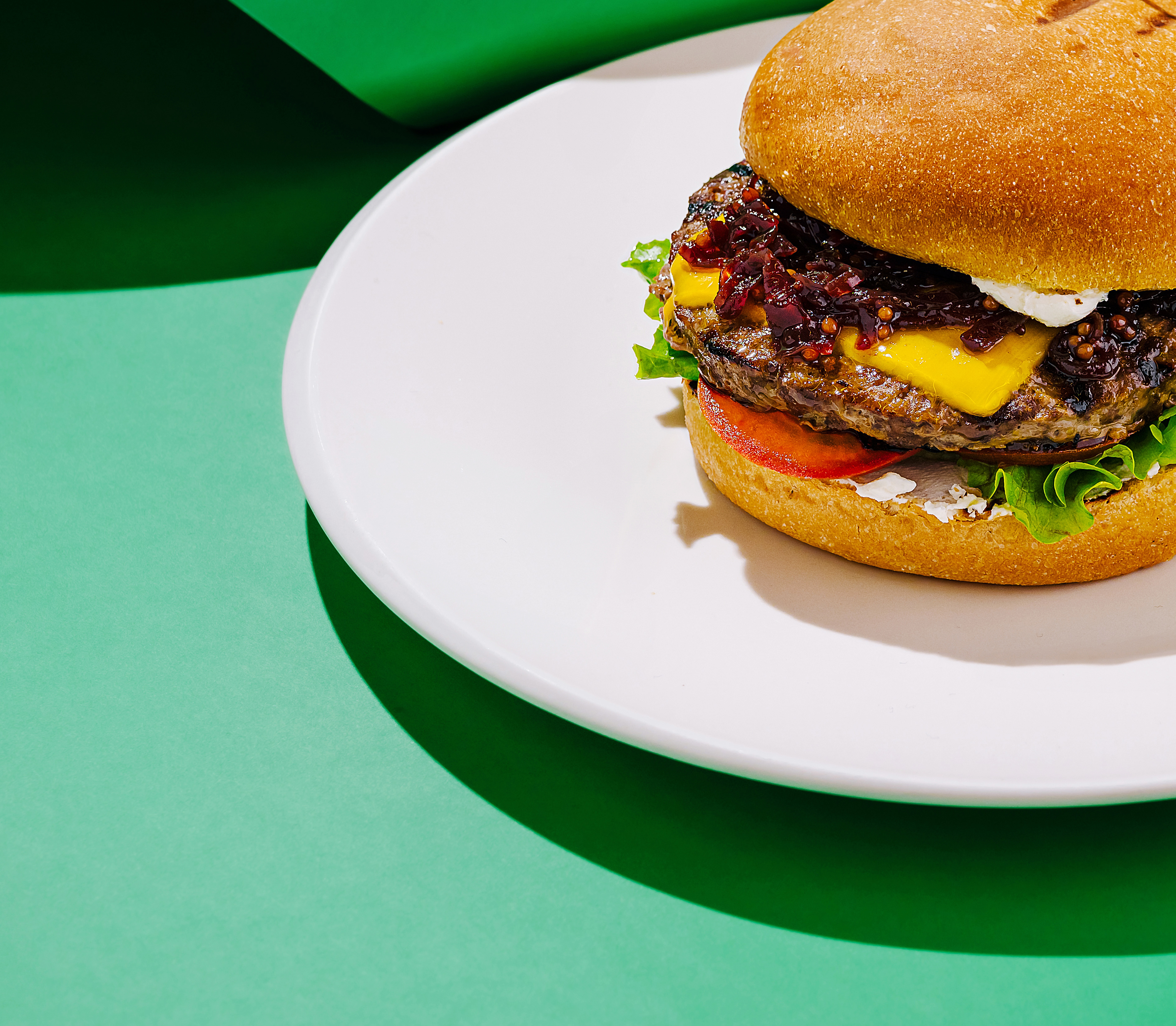 gourmet hamburger with crispy lettuce cheese and 331a815529f3fed996f3
