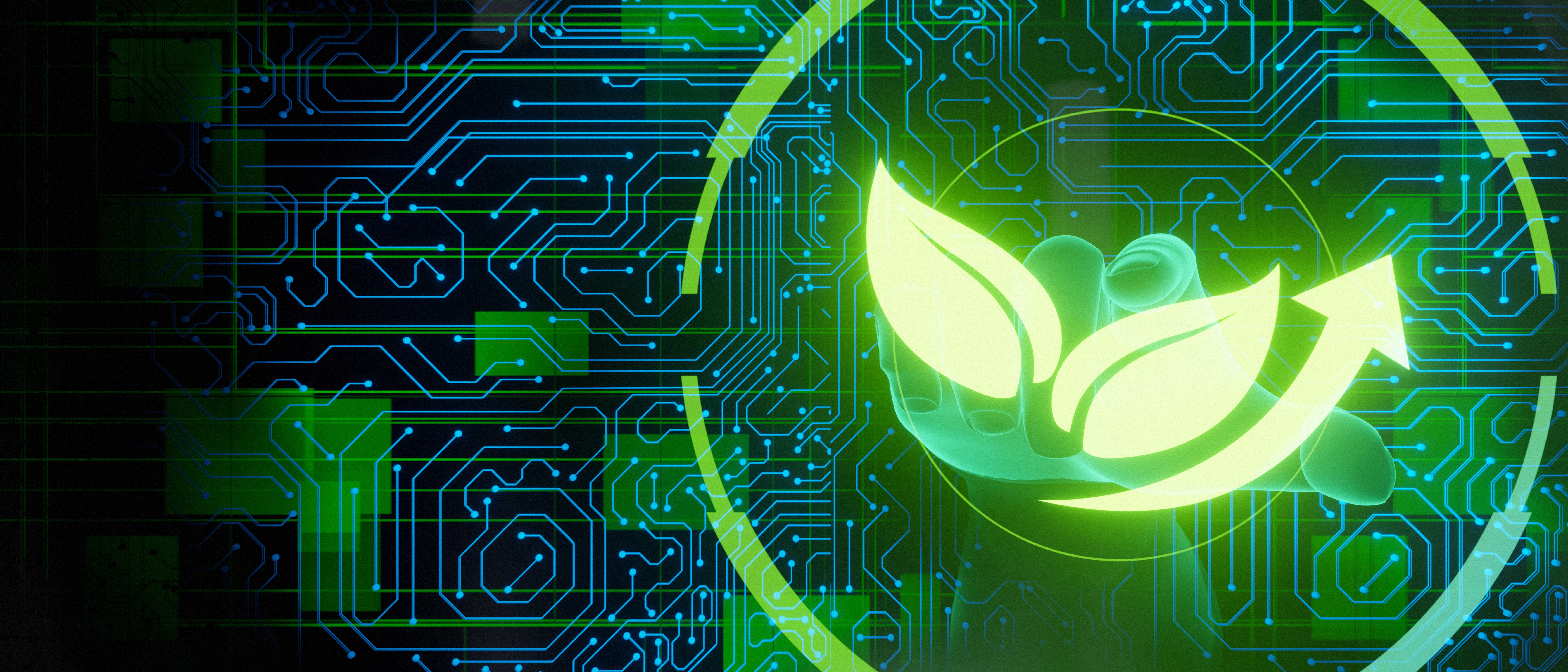 green living technology abstract data 3d illustrat d594b44adc881c11e35d