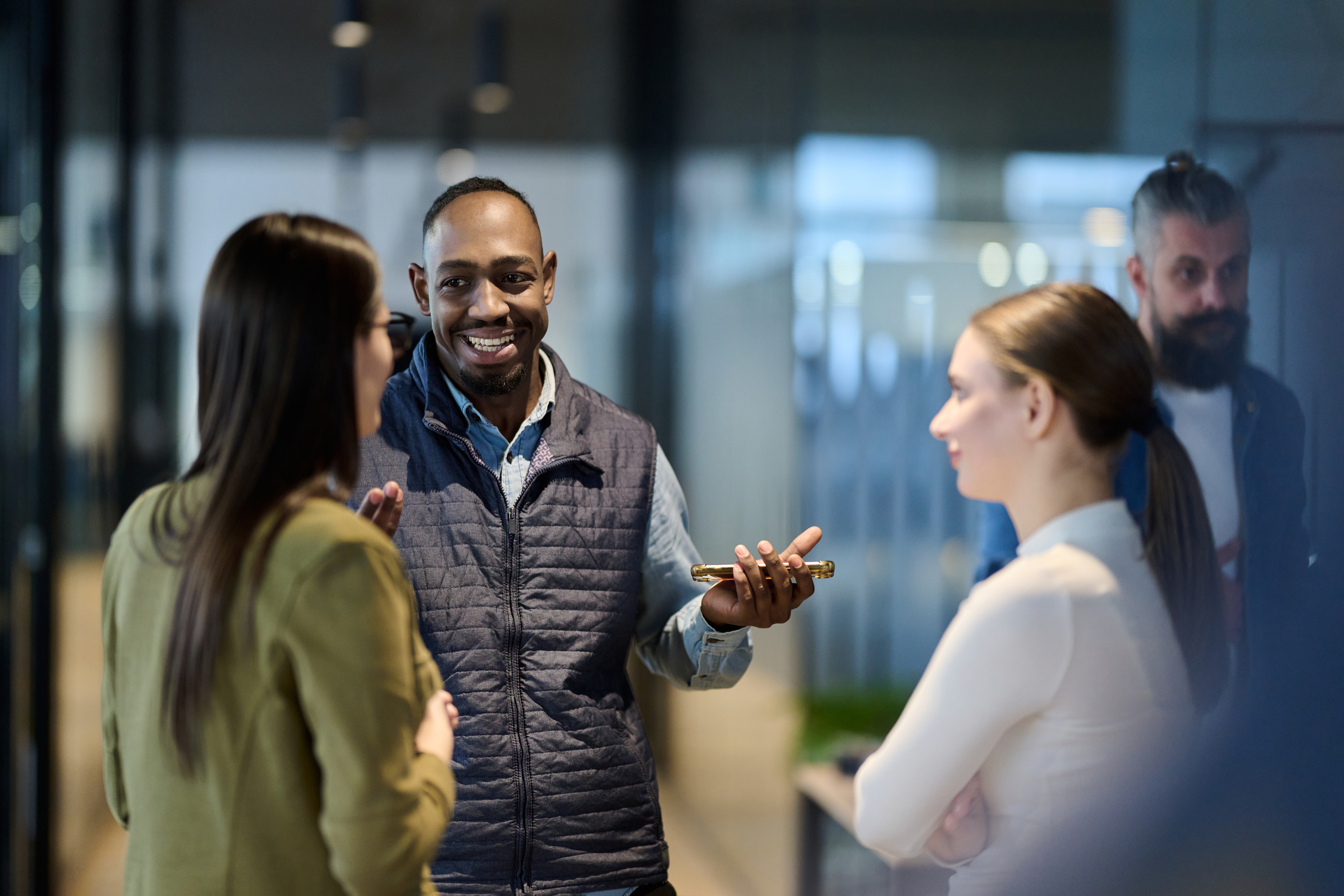 Workplace team discussion