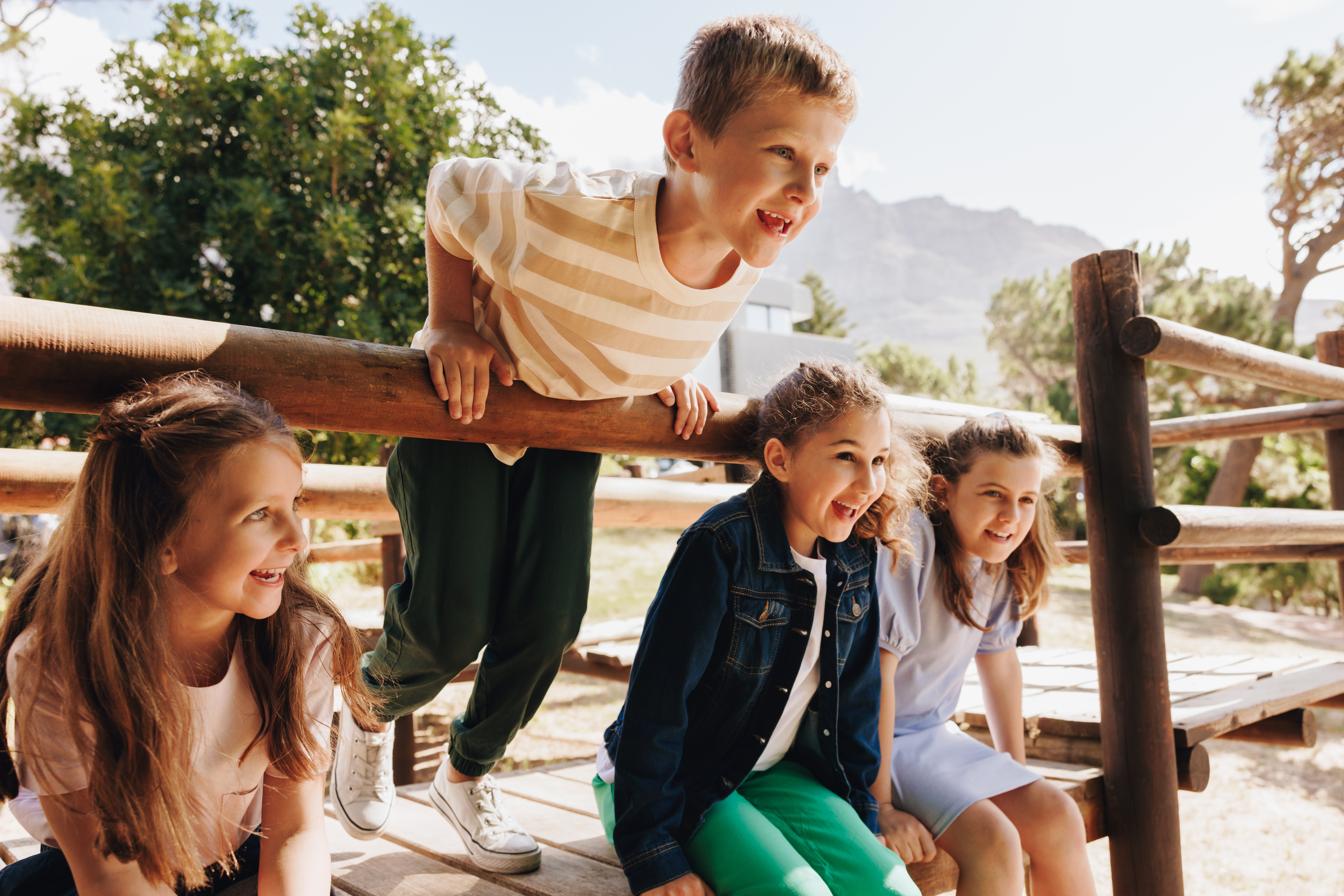 Children playing outdoors