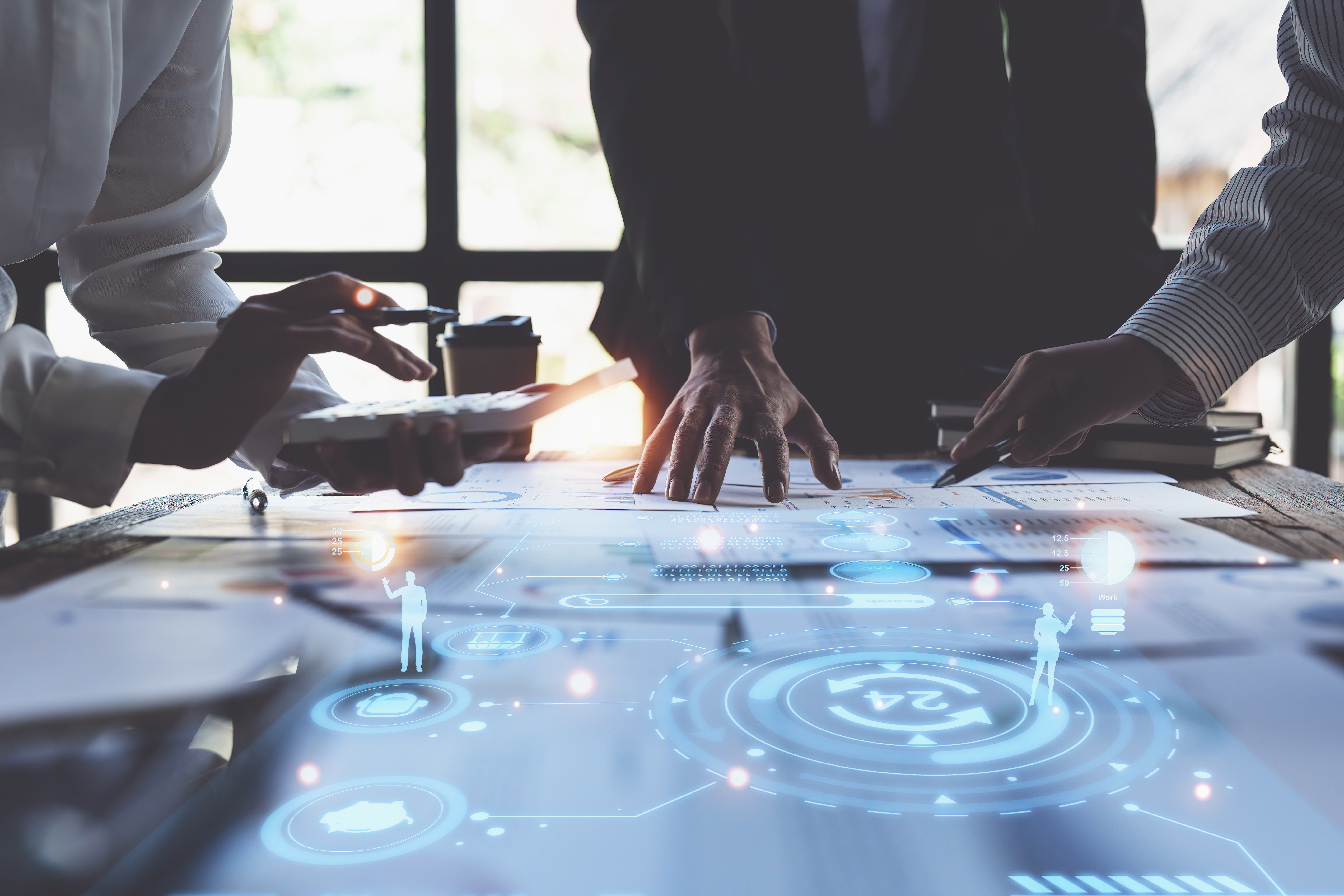 Mastering UX and UI: Elevate Your User Journey with Defyn Digital 10 group of it consultant working by interface ui and 66d49d4e218bc070f256