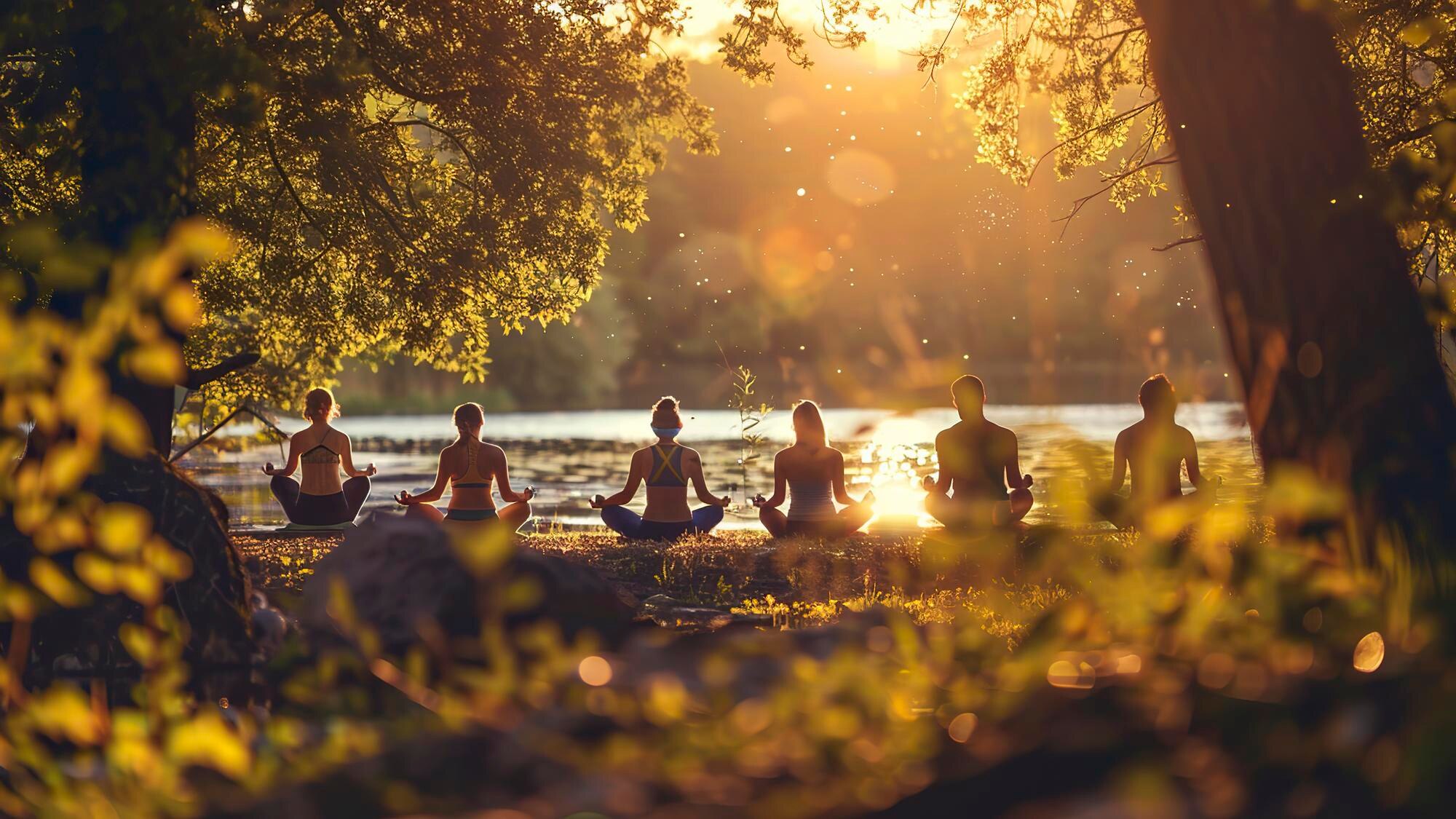 group of people doing yoga in the nature yoga time b962e0e558aa75a0aef5
