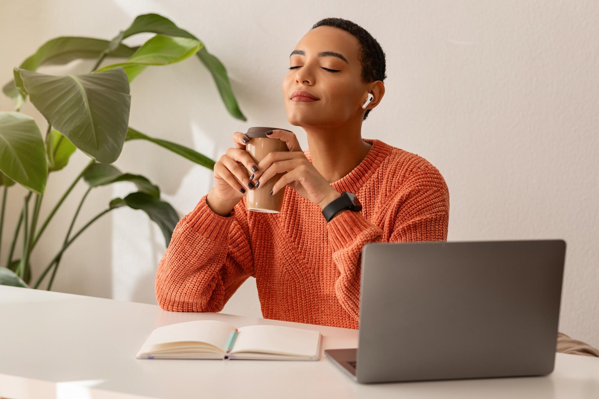 Escaping The Scroll: Practical Tools To Reduce Social Media-Induced Stress 4 Happy Calm Young Latin Woman In Wireless Headphone 9Ccb5Ebf1717063Da7D0