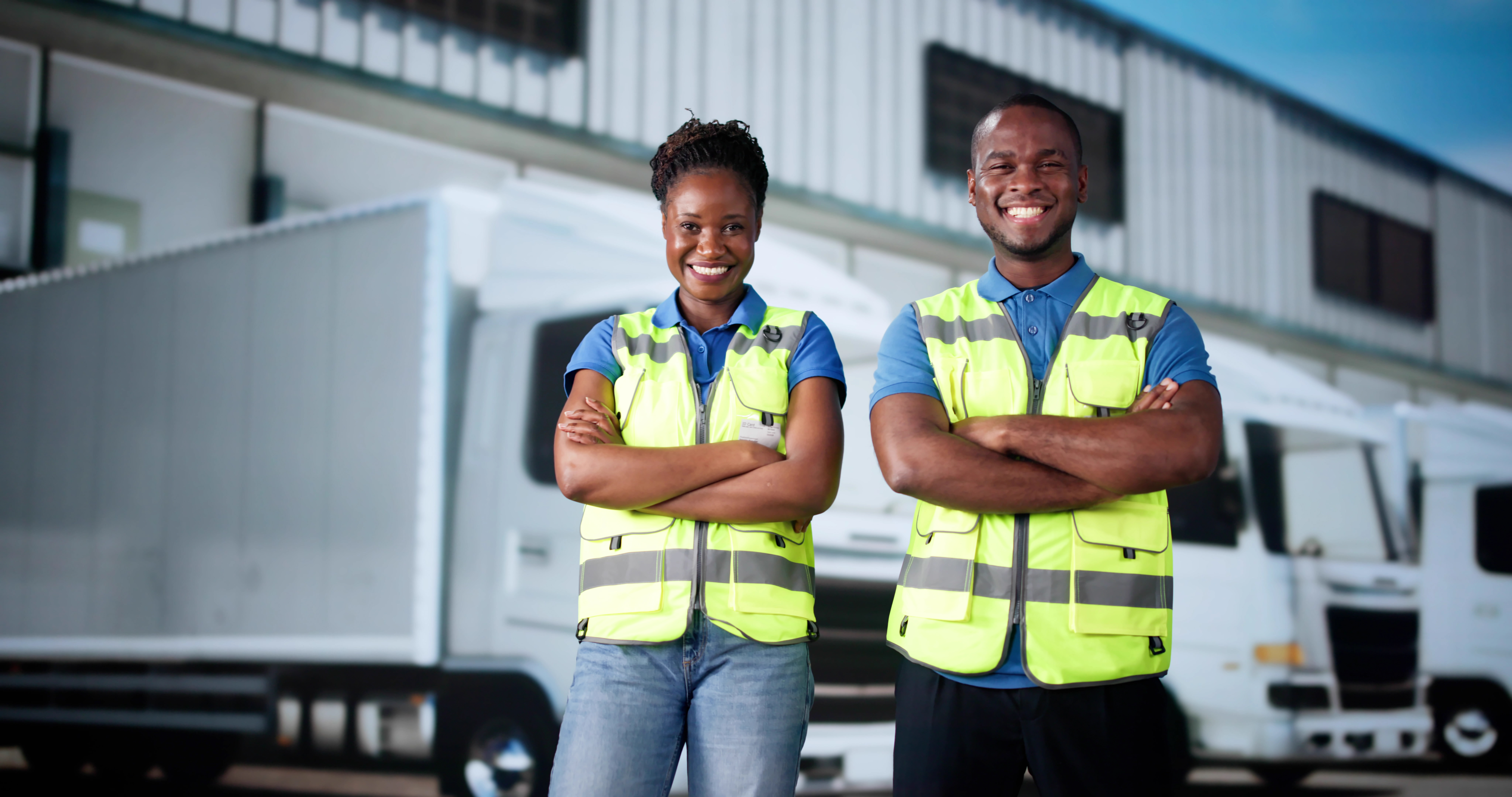 happy delivery truck drivers b2d8bd48351a29dd6441