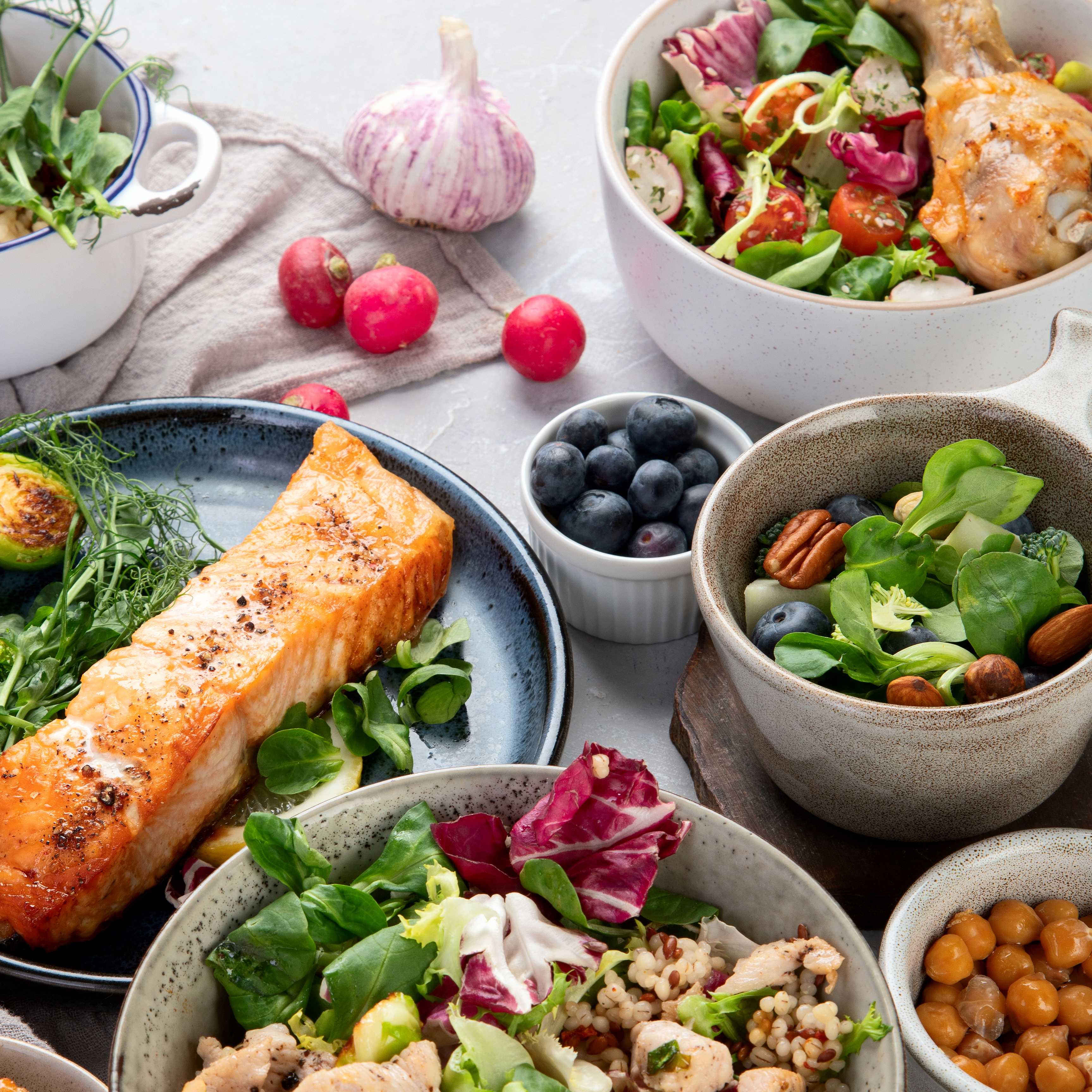 healthy food assortment on light background 1e2afde18e0b0dd28a85