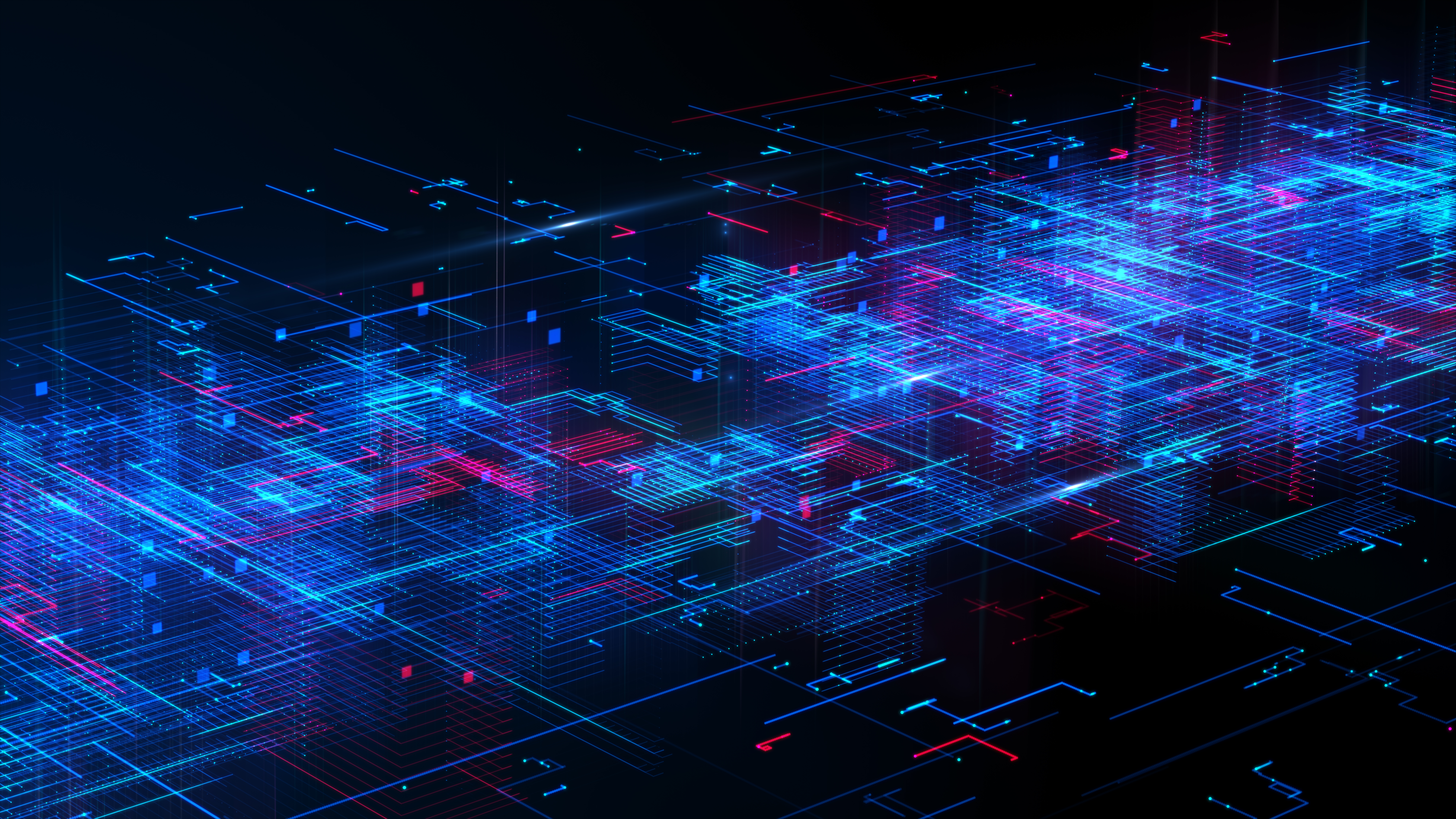High tech abstract network background with blue an