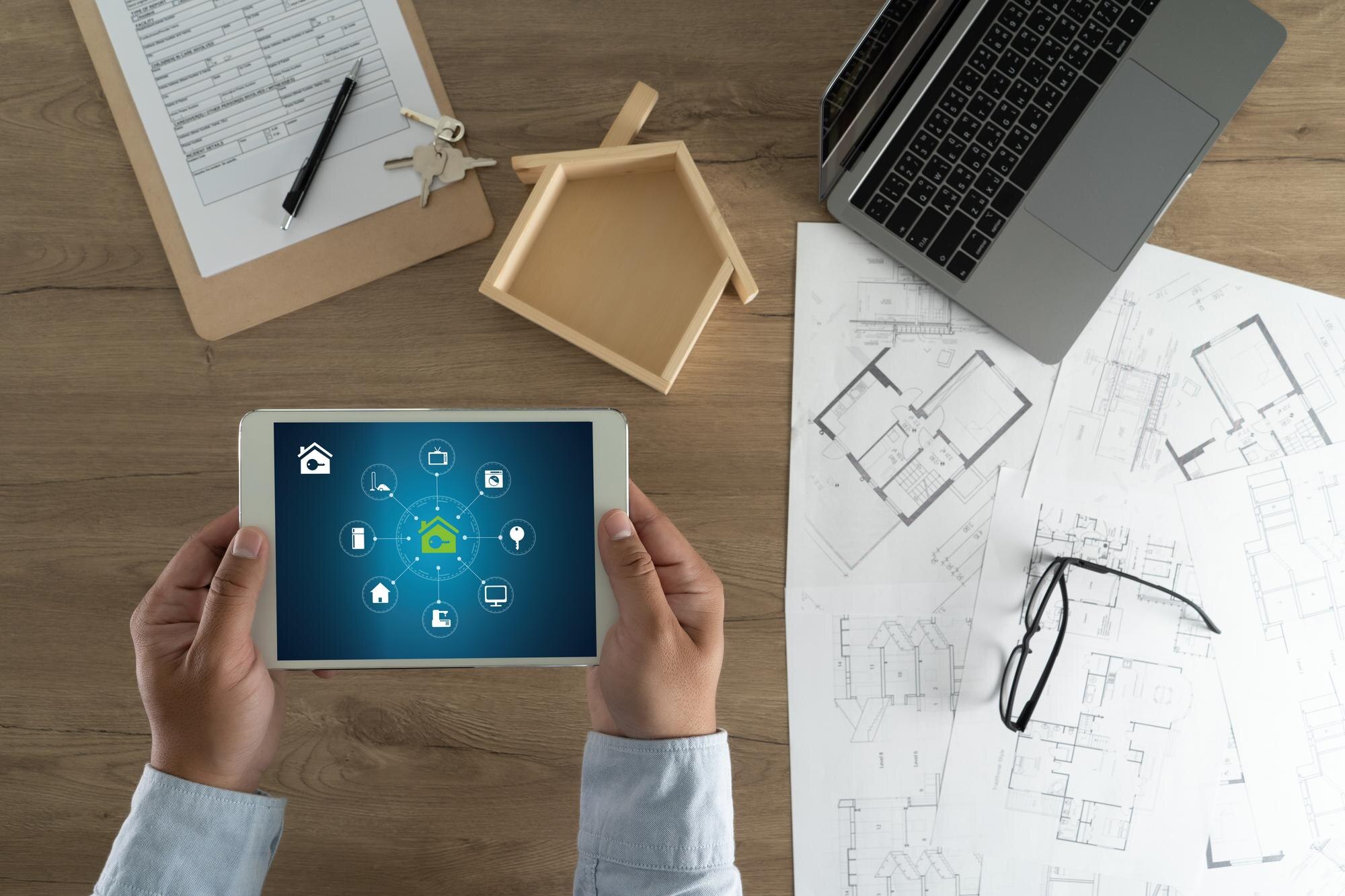 high angle view of man using mobile phone on table 7e41dc03870f96f18be0