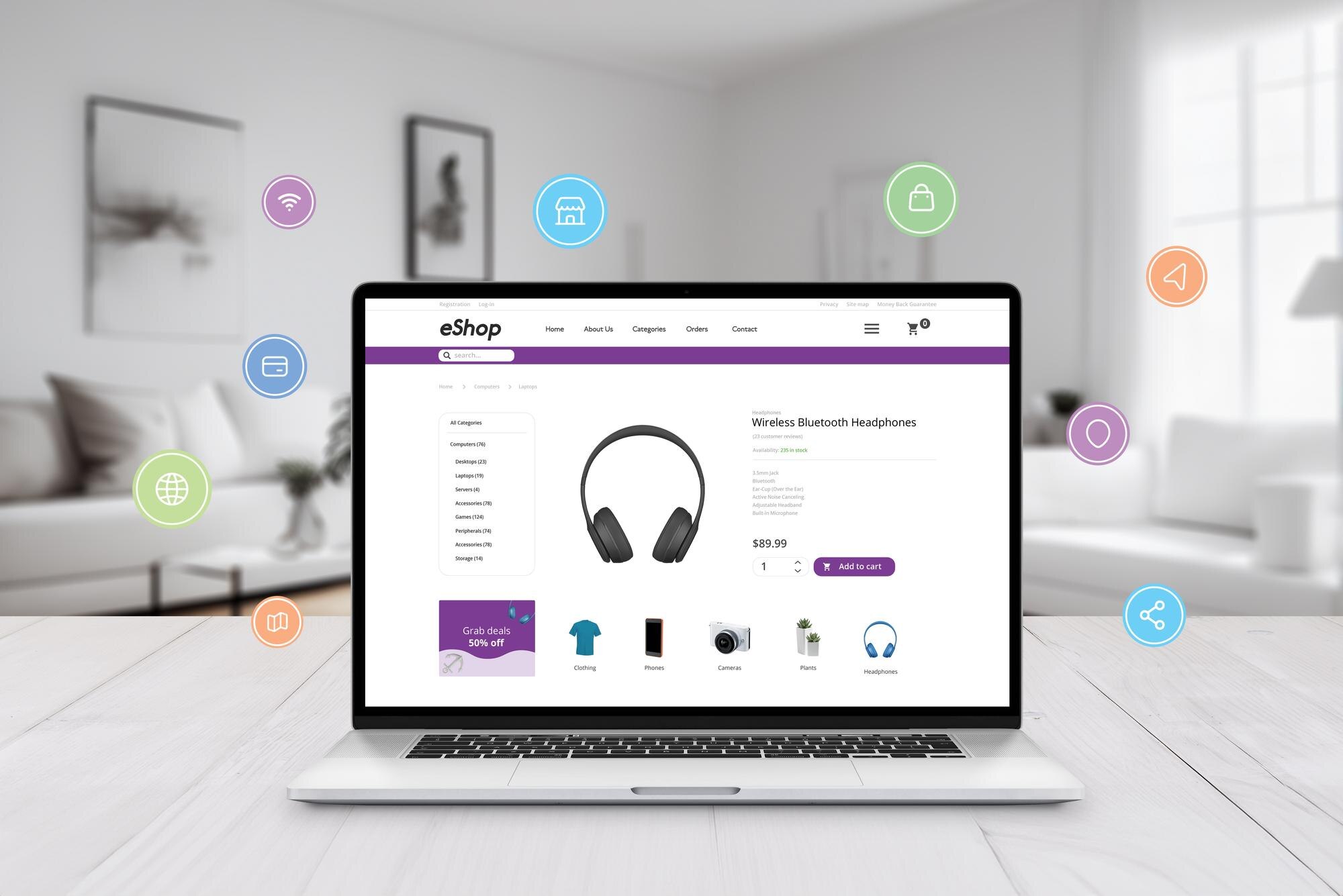 home shopping online via laptop ecommerce website 0f2804060676874ce5e3