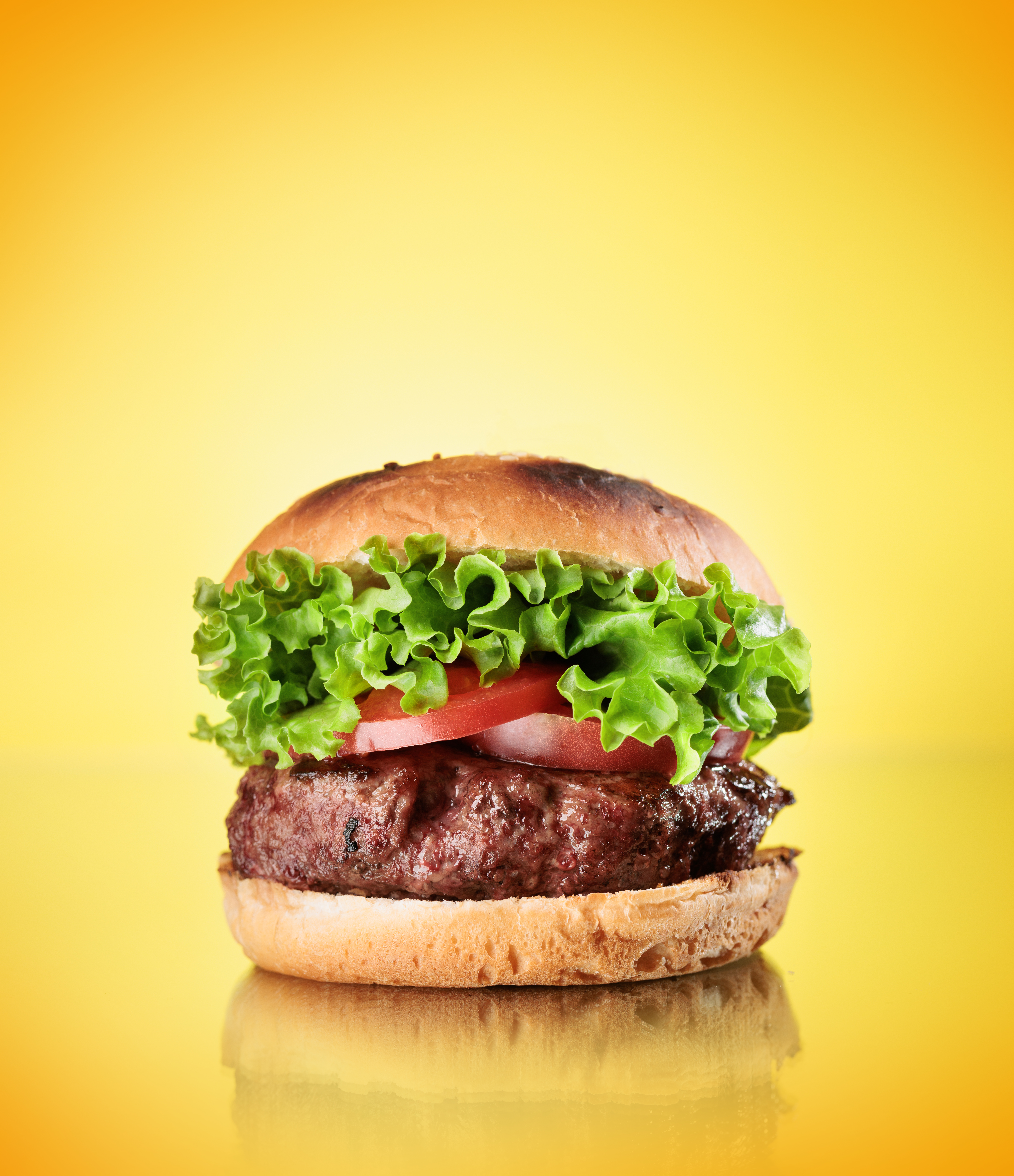 homemade hamburger with large beef cutlet and fres 4f9e2e85e57254504f49