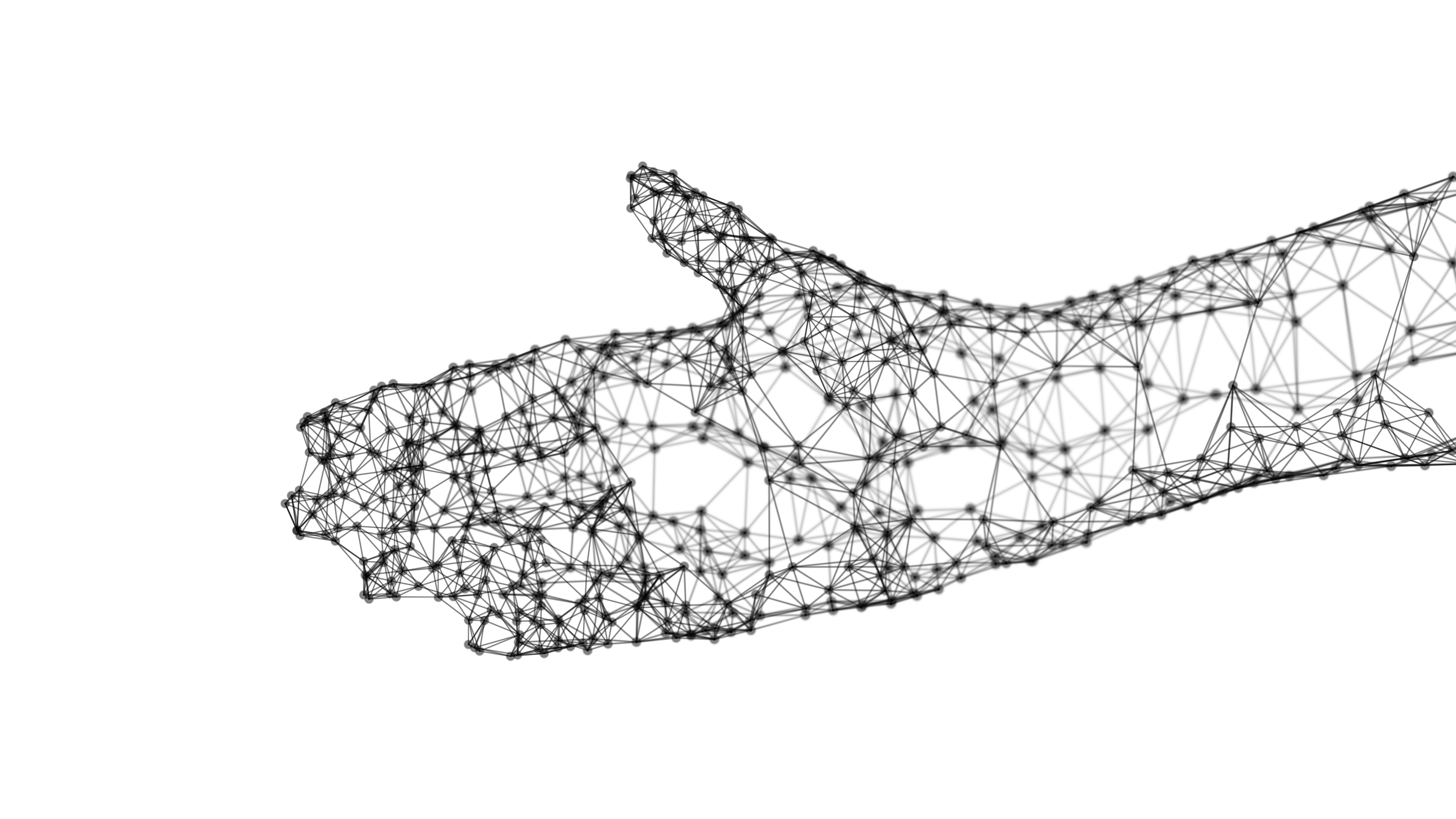 Human Hand Isolated On White Background With Netwo 01D58Bd2D20A2B9Ee15E