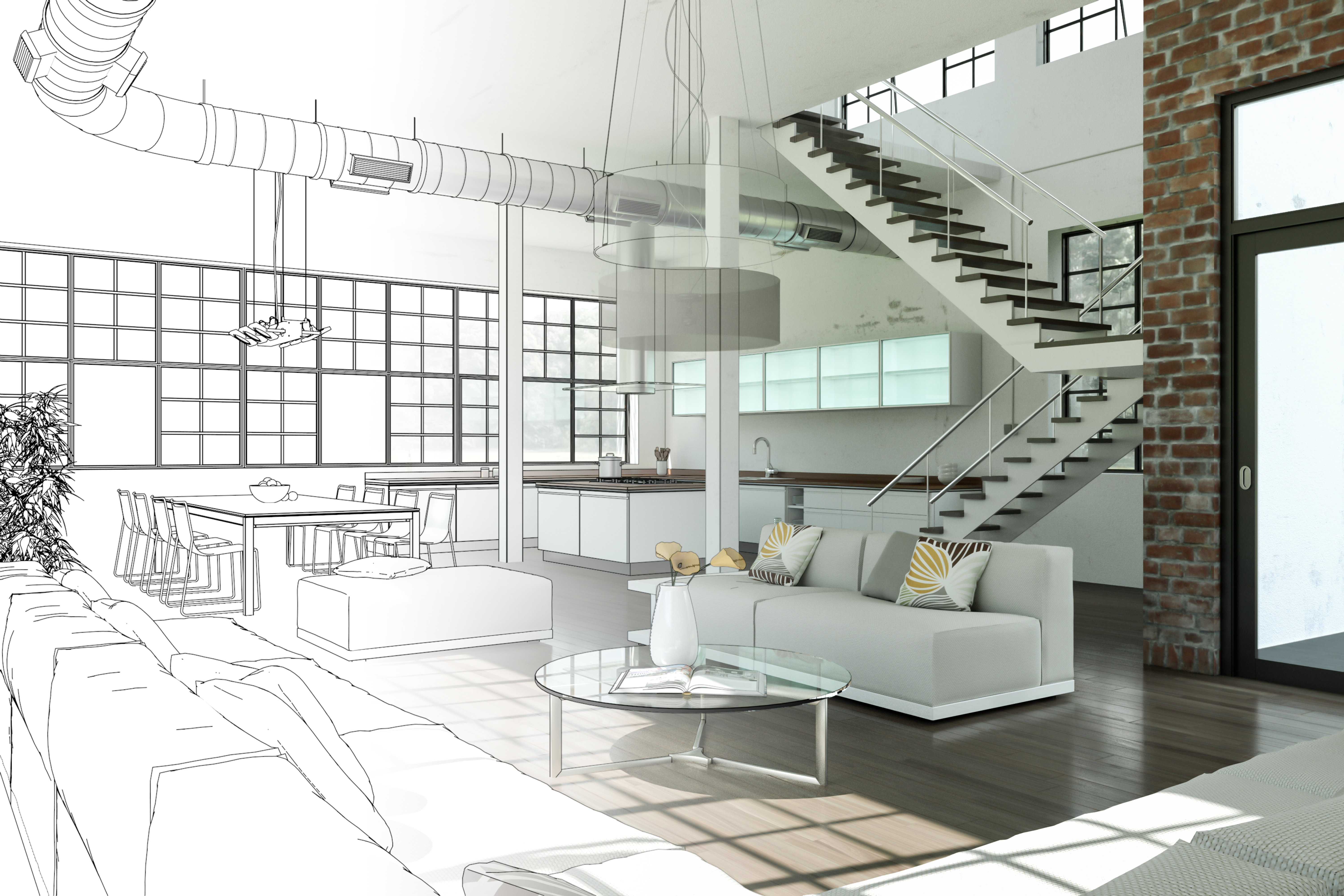 interior design modern loft drawing gradation into 555e5bd918cb4f936b50