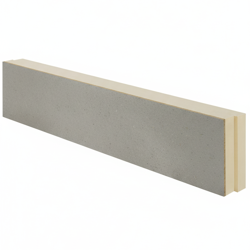 Maatwerk kantplank cementgrijs
