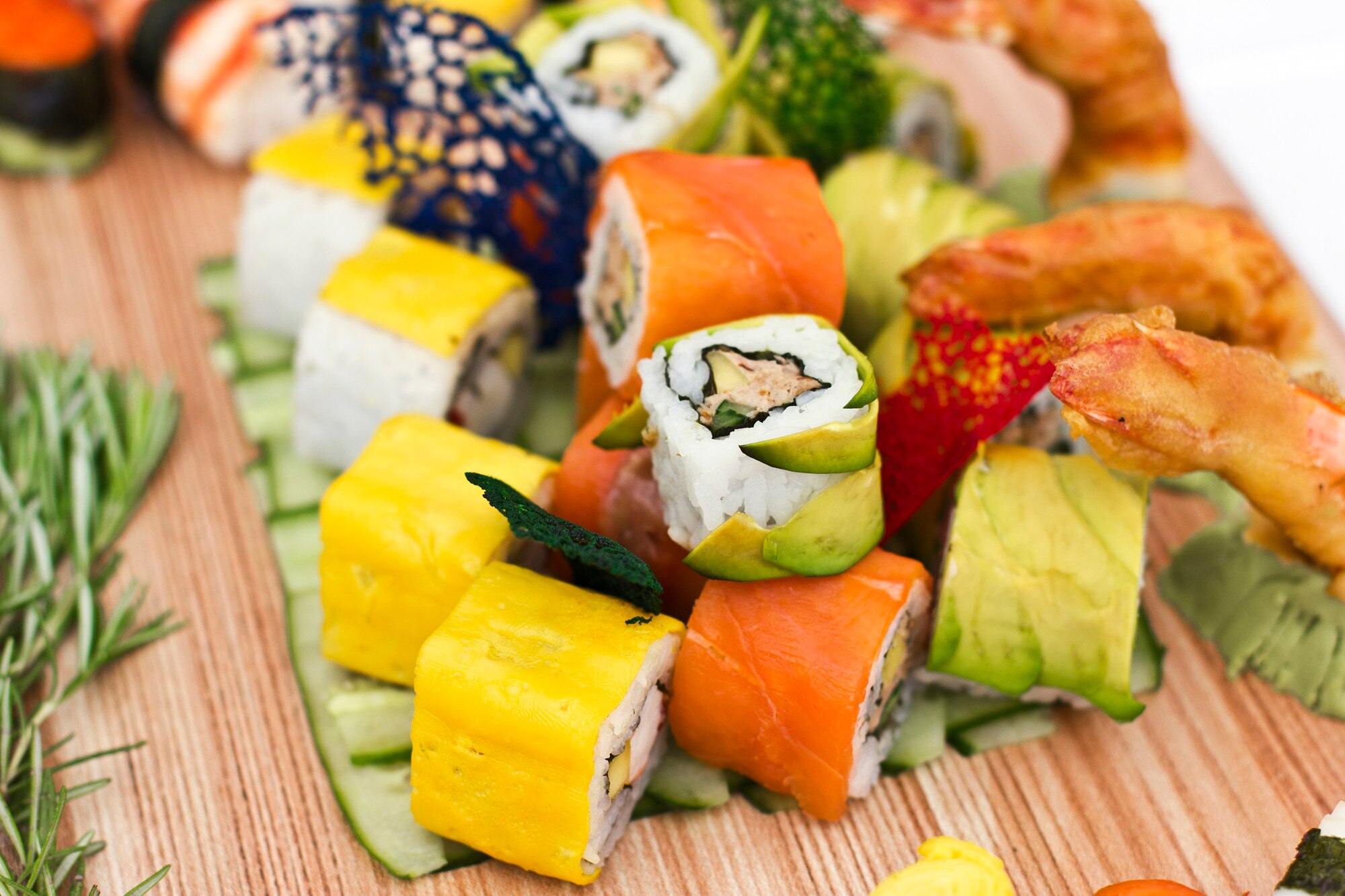 japanese food sushi sashimi rolls on a wooden 77fb77beb547b24deae6
