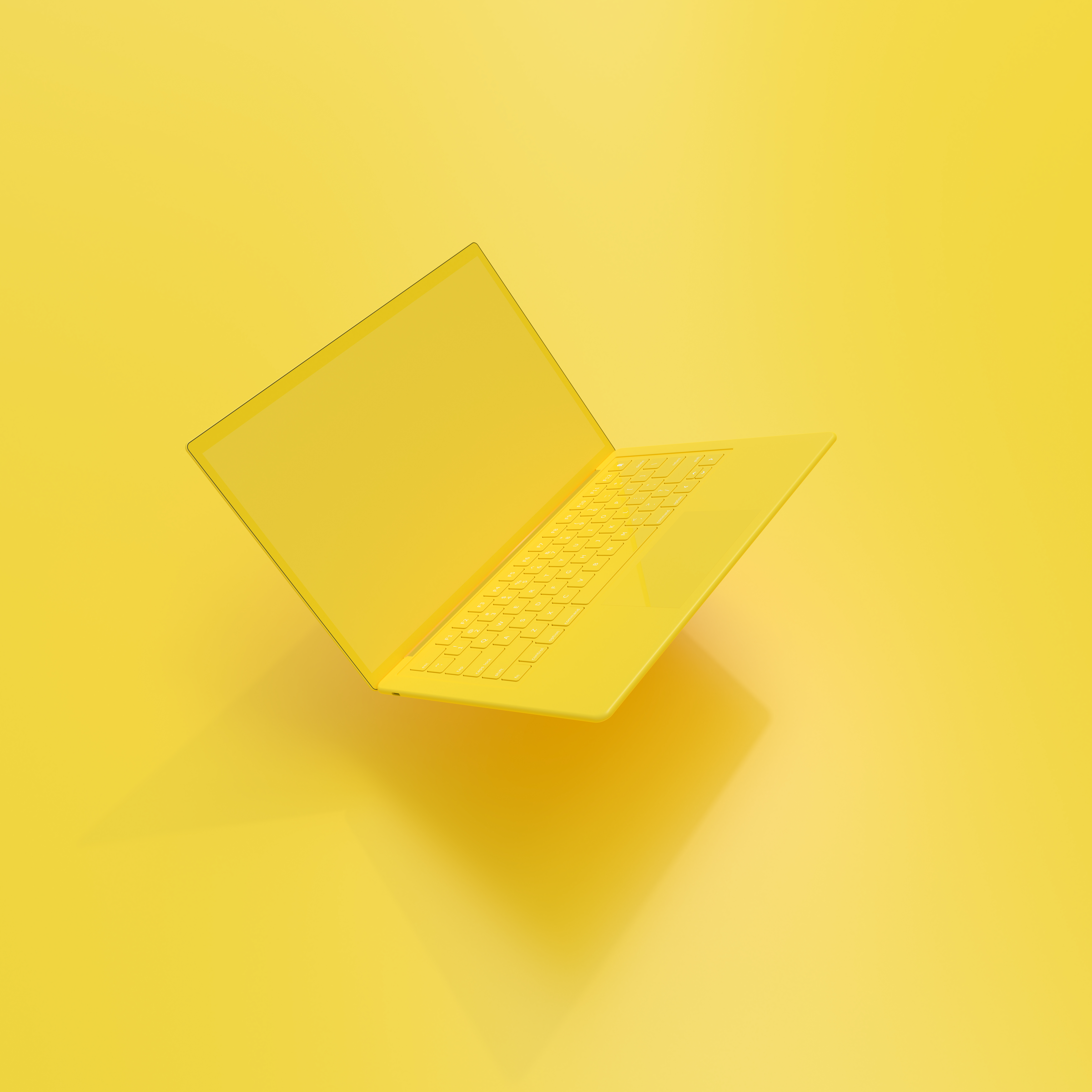 laptop background with blank screen yellow color 47a849576ce25d21a16e