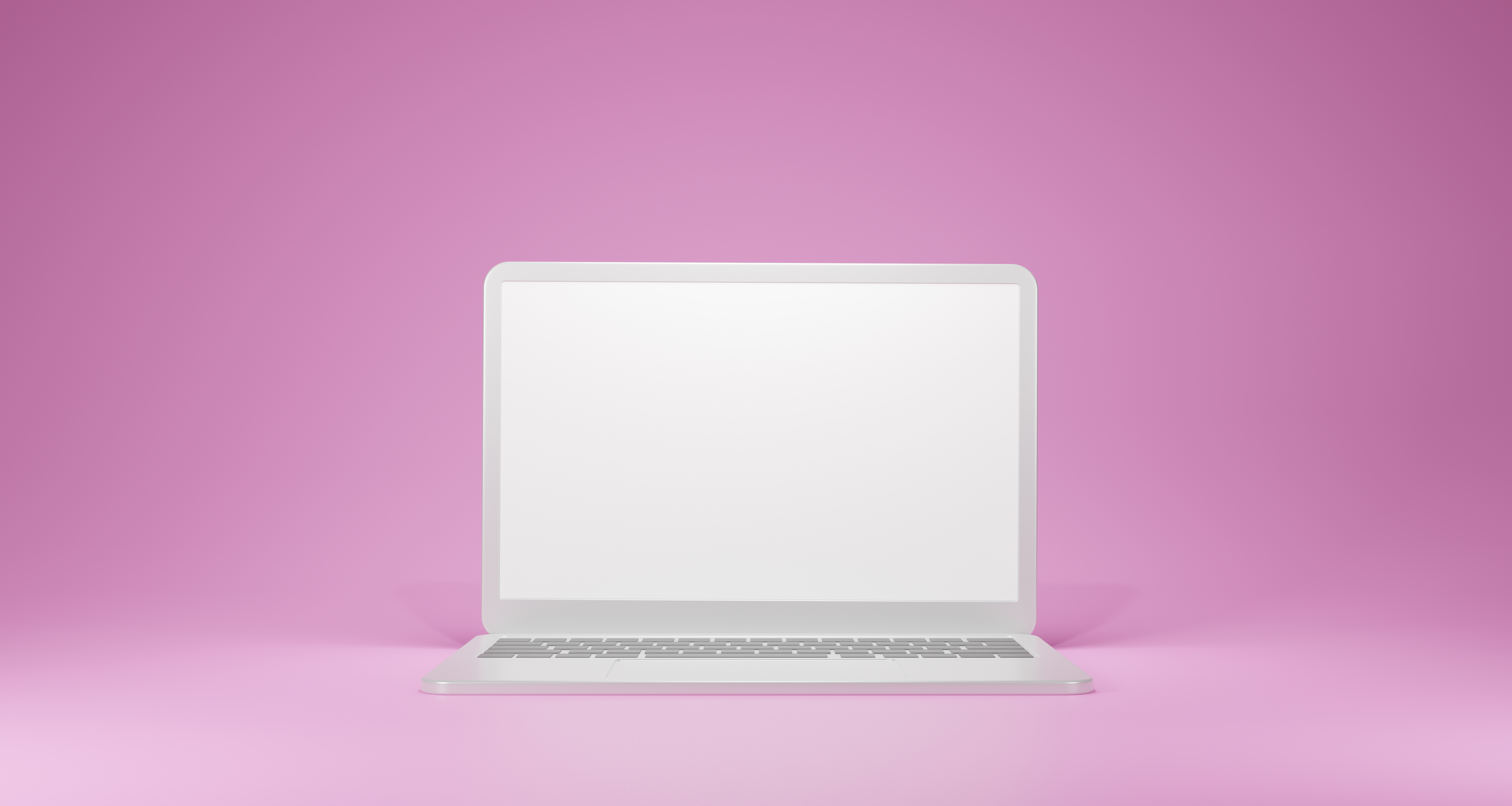 laptop blank screen on pink background 3d render 83a9d78955955a5c77de