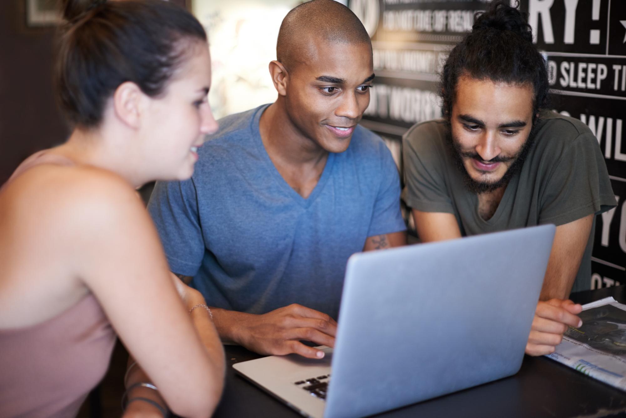 laptop design and teamwork with business people in 9a875c34918ef4409ea7