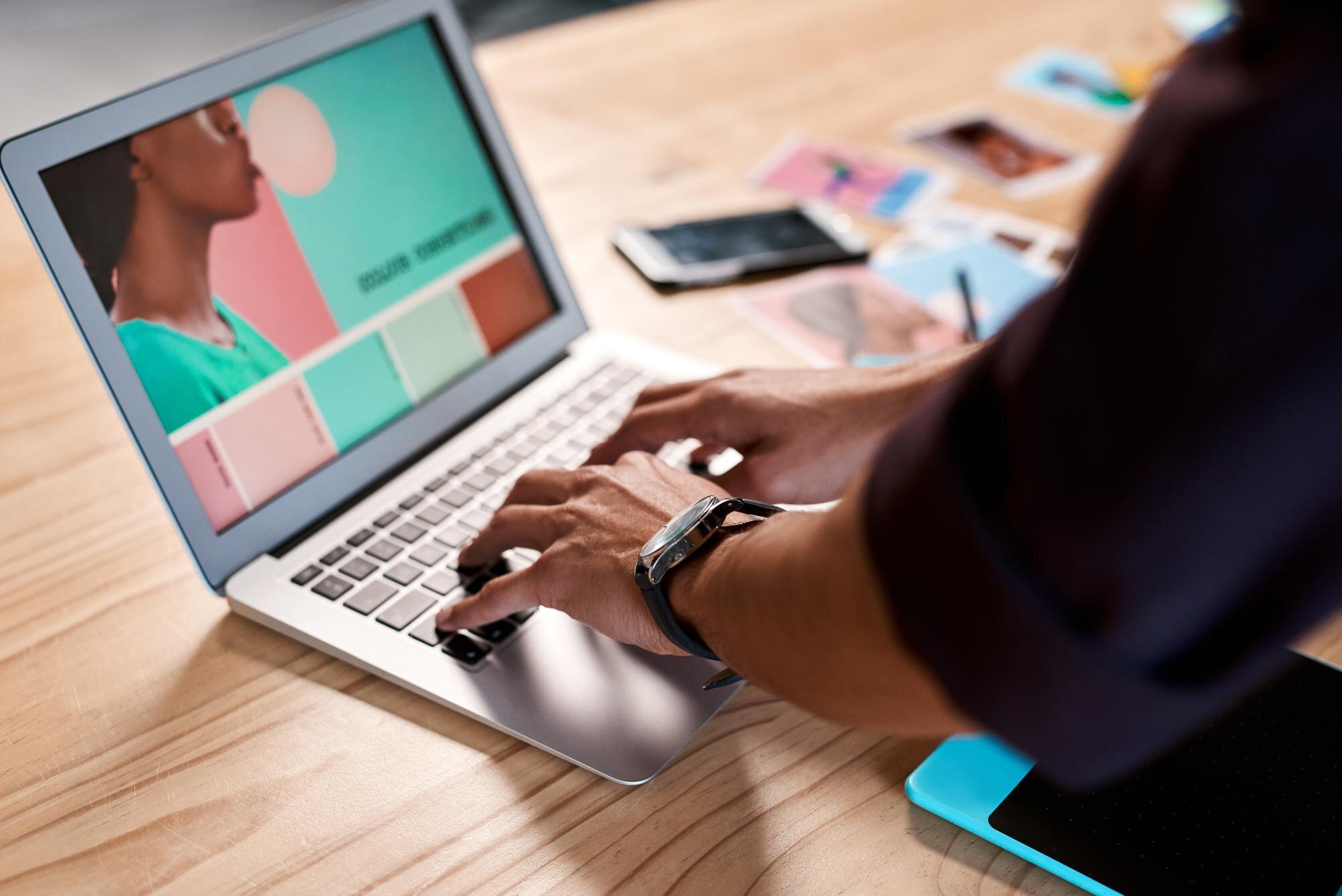 laptop planning and hands of person for web design cbde0d9fdd8b2d758dbe