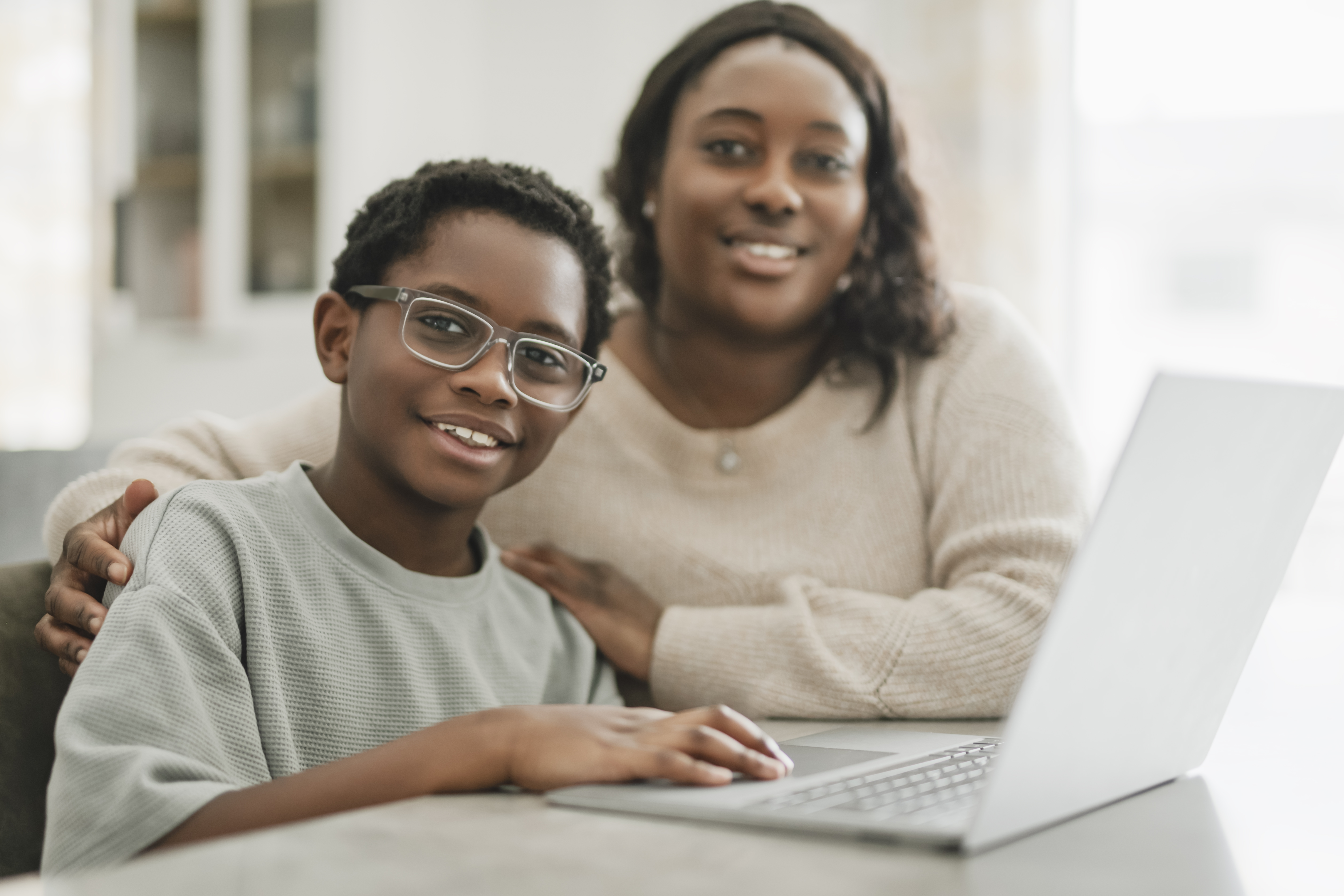 Little American Boy Studying Online With Laptop In 98380b58b06ea8df4e06