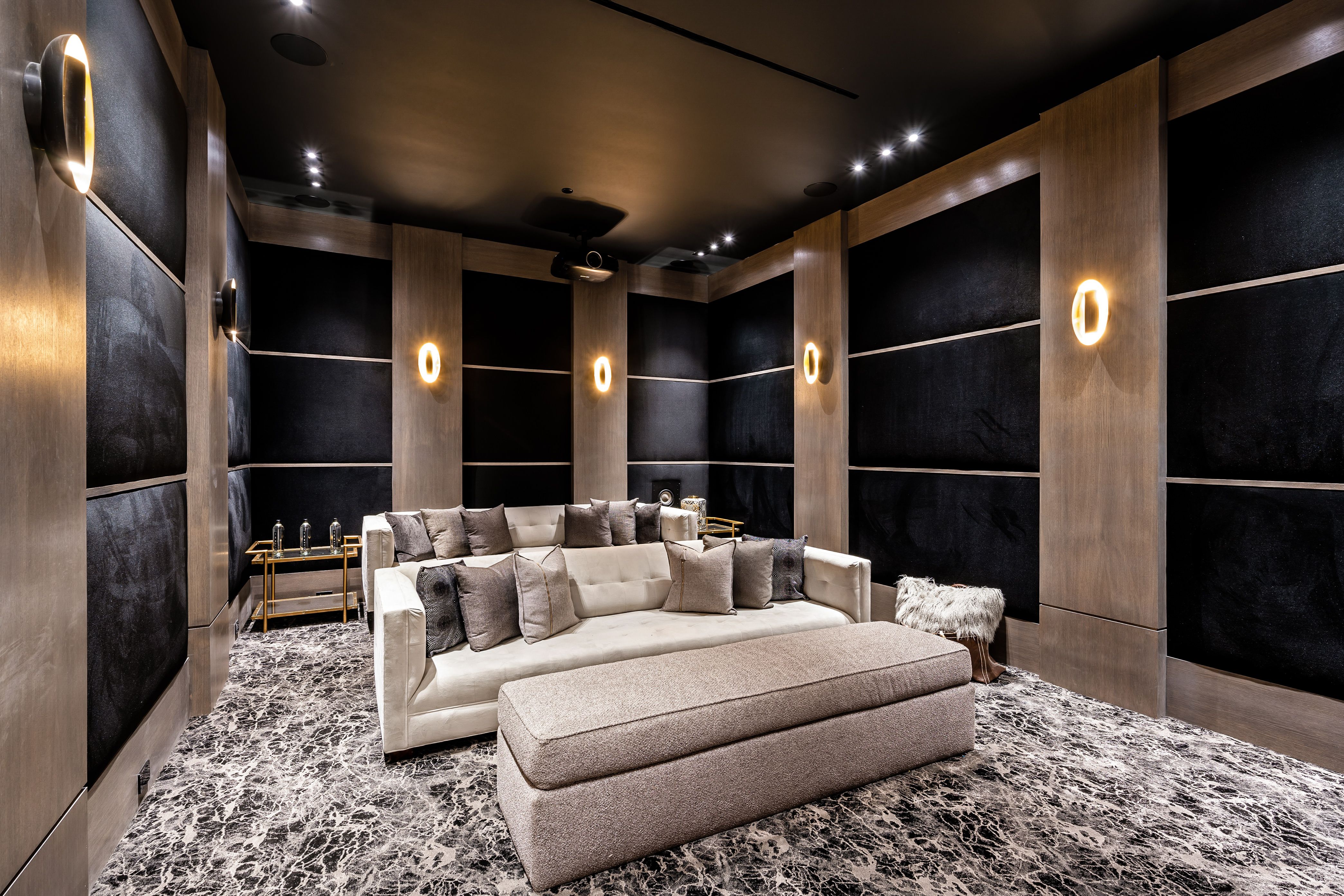 luxurious home theater with modern decor and plush 7758c6aed10ceae43e21