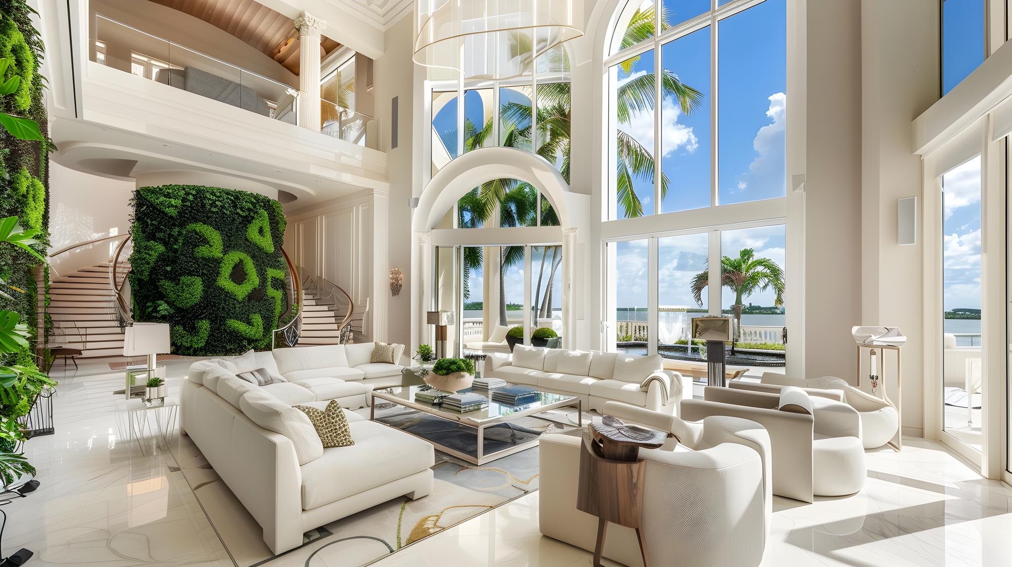 Sell Your Property Internationally Without Paying Commission: A Step-by-Step Guide 3 miami mansion interior design with green 413b9eedc74ef0b88089