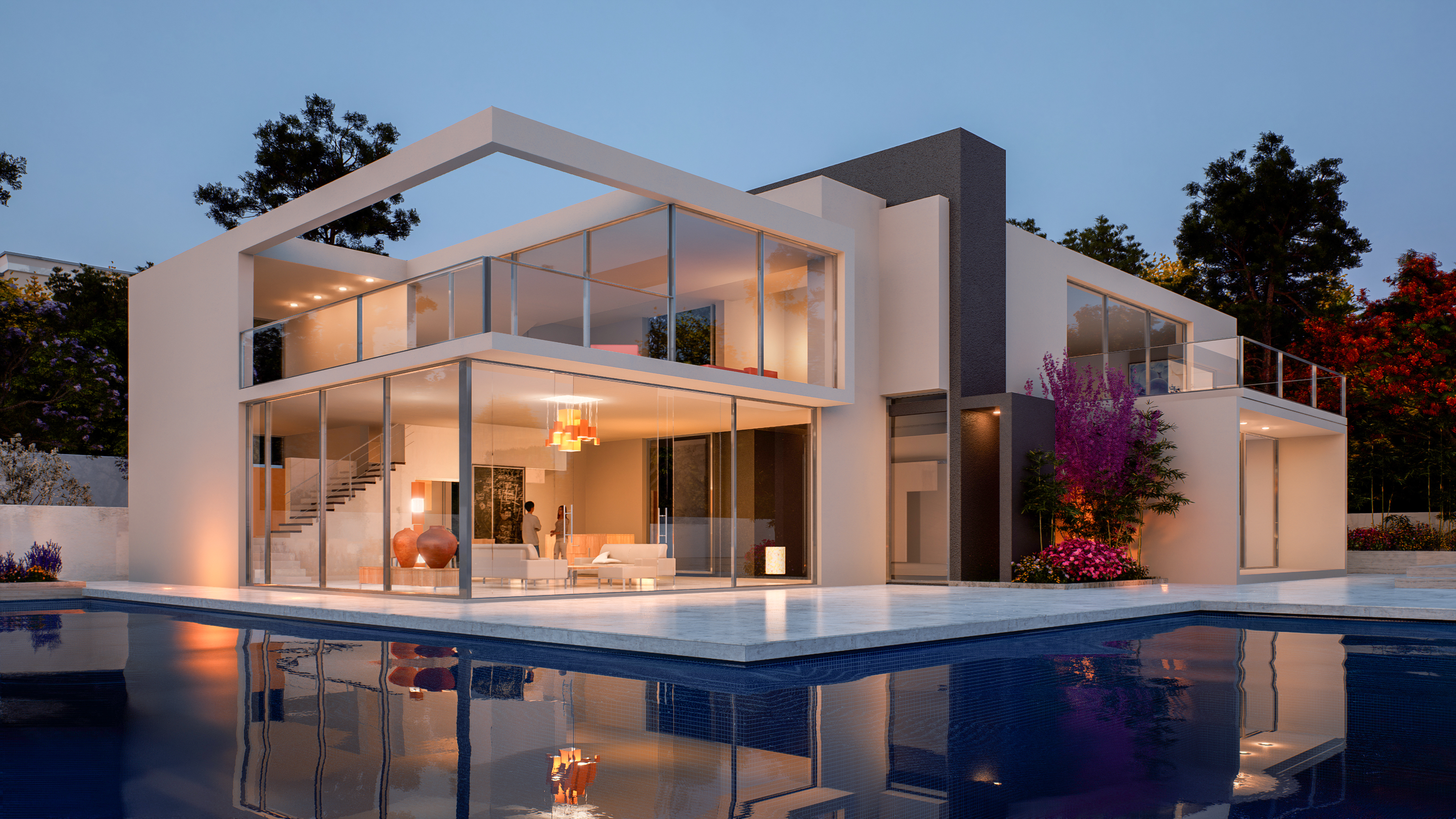 luxury contemporary mansion with pool 5f8700e3de8691709b7b