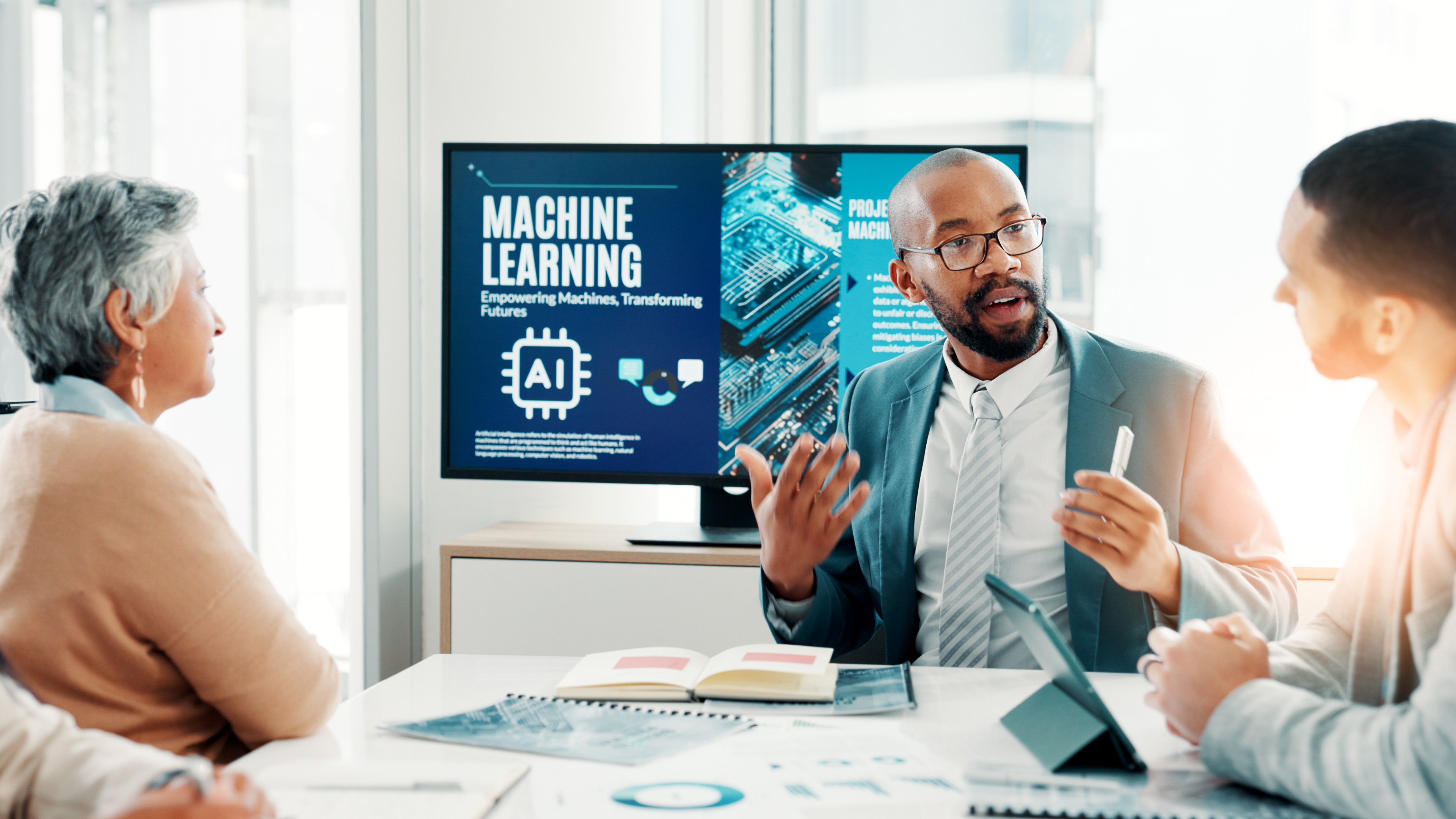 machine learning business people and meeting for 63dcb8393eaa8795aac3